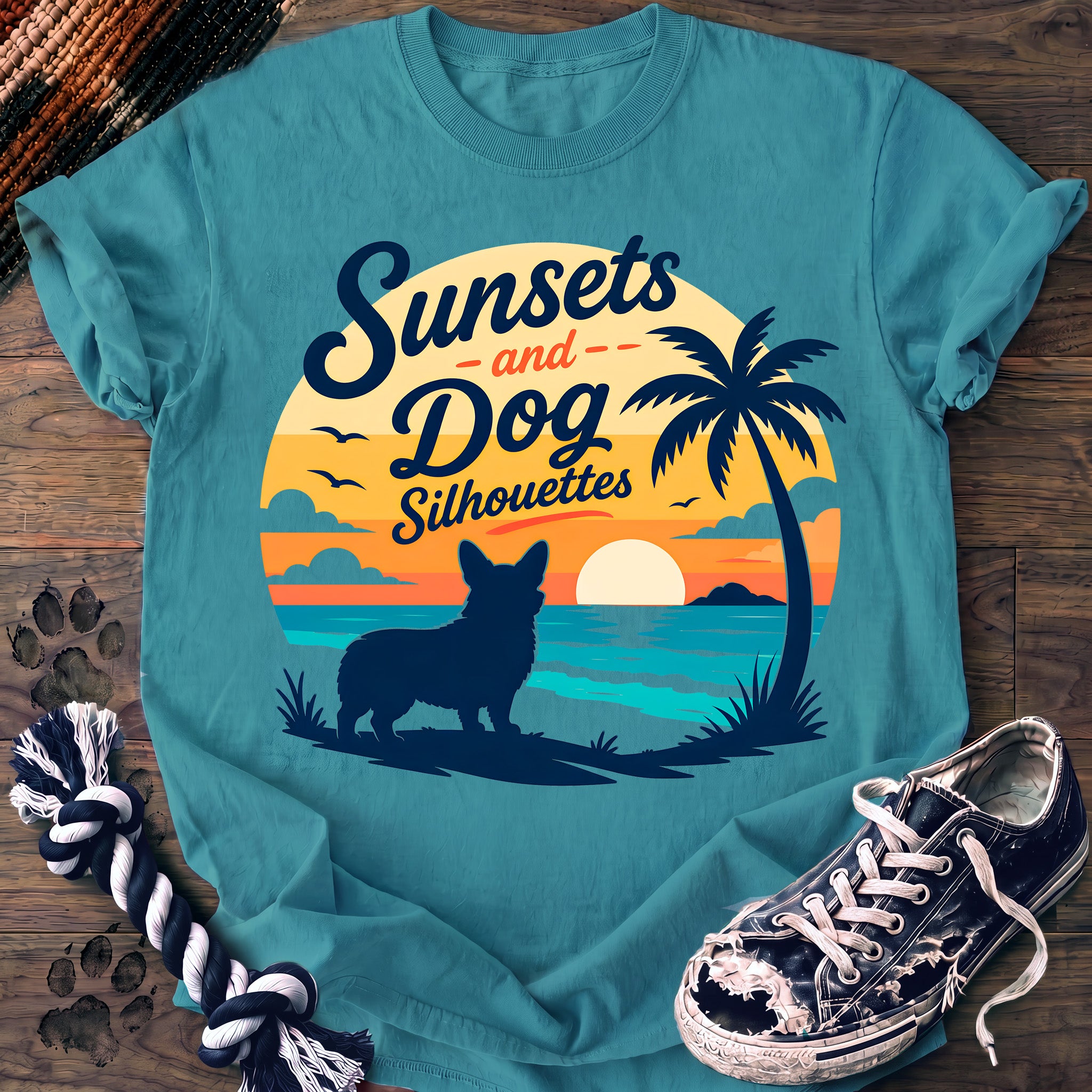 PAWSSION CLUB t-shirt in LagoonBlue color - SKU PC-0179