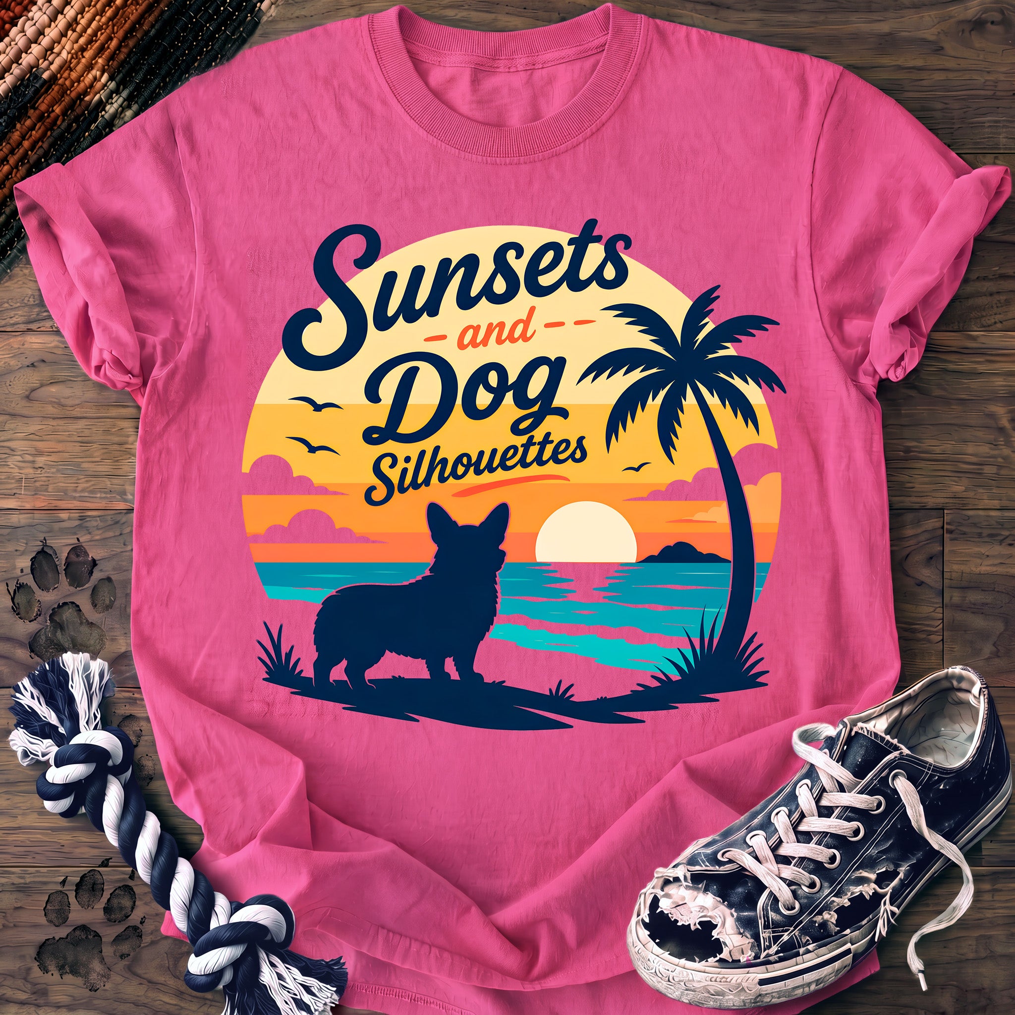 PAWSSION CLUB t-shirt in NeonPink color - SKU PC-0179