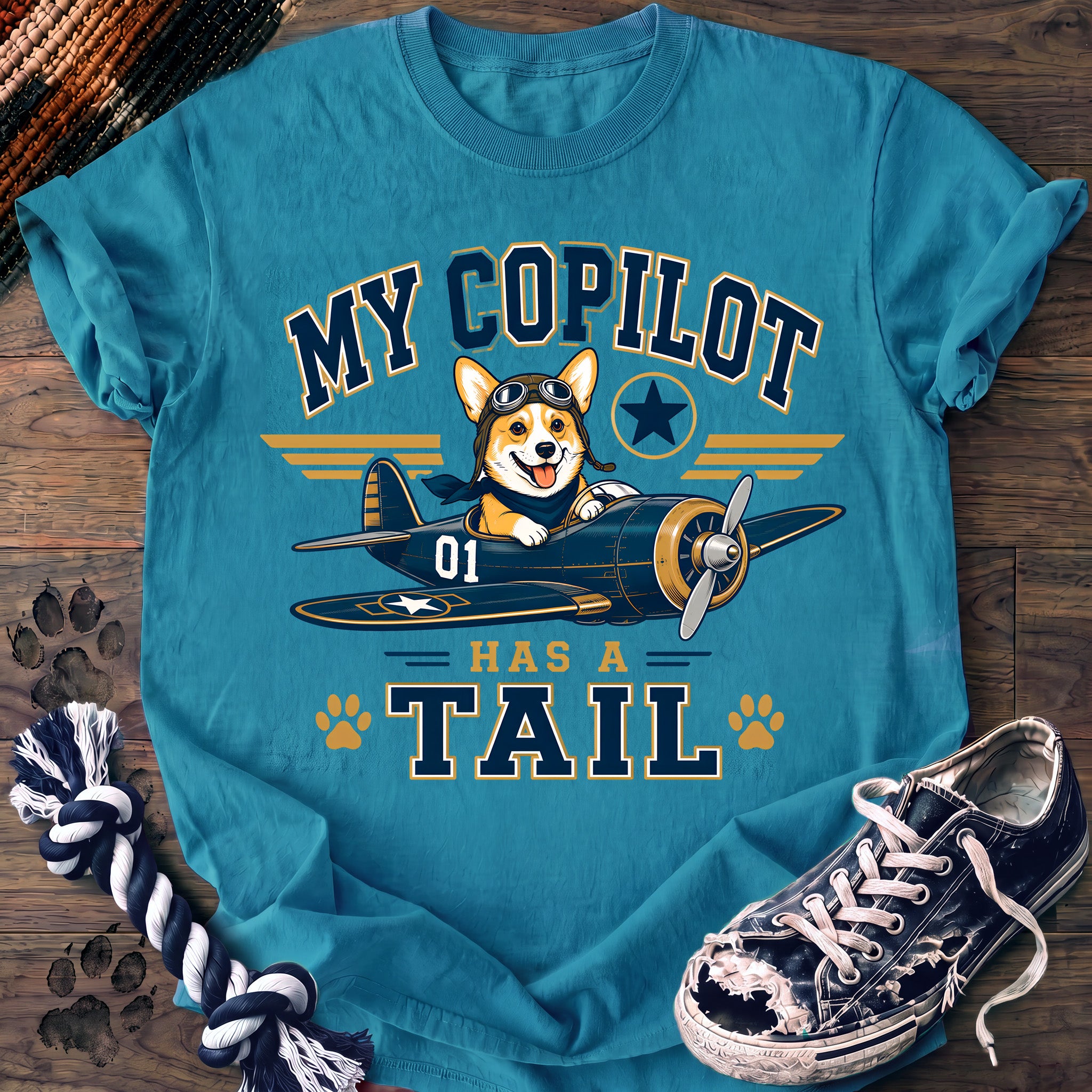 PAWSSION CLUB t-shirt in Sapphire color - SKU PC-0180