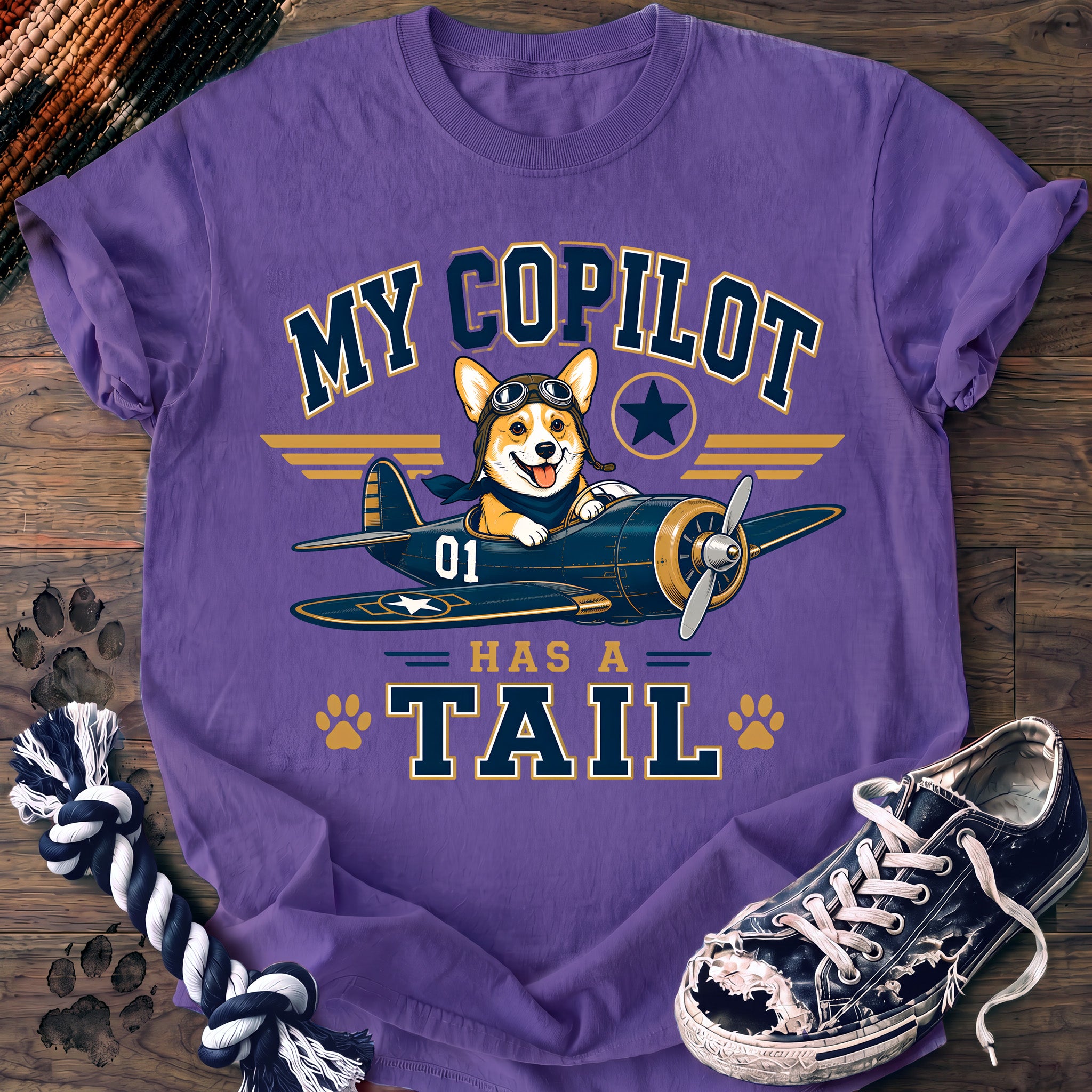 PAWSSION CLUB t-shirt in Violet color - SKU PC-0180