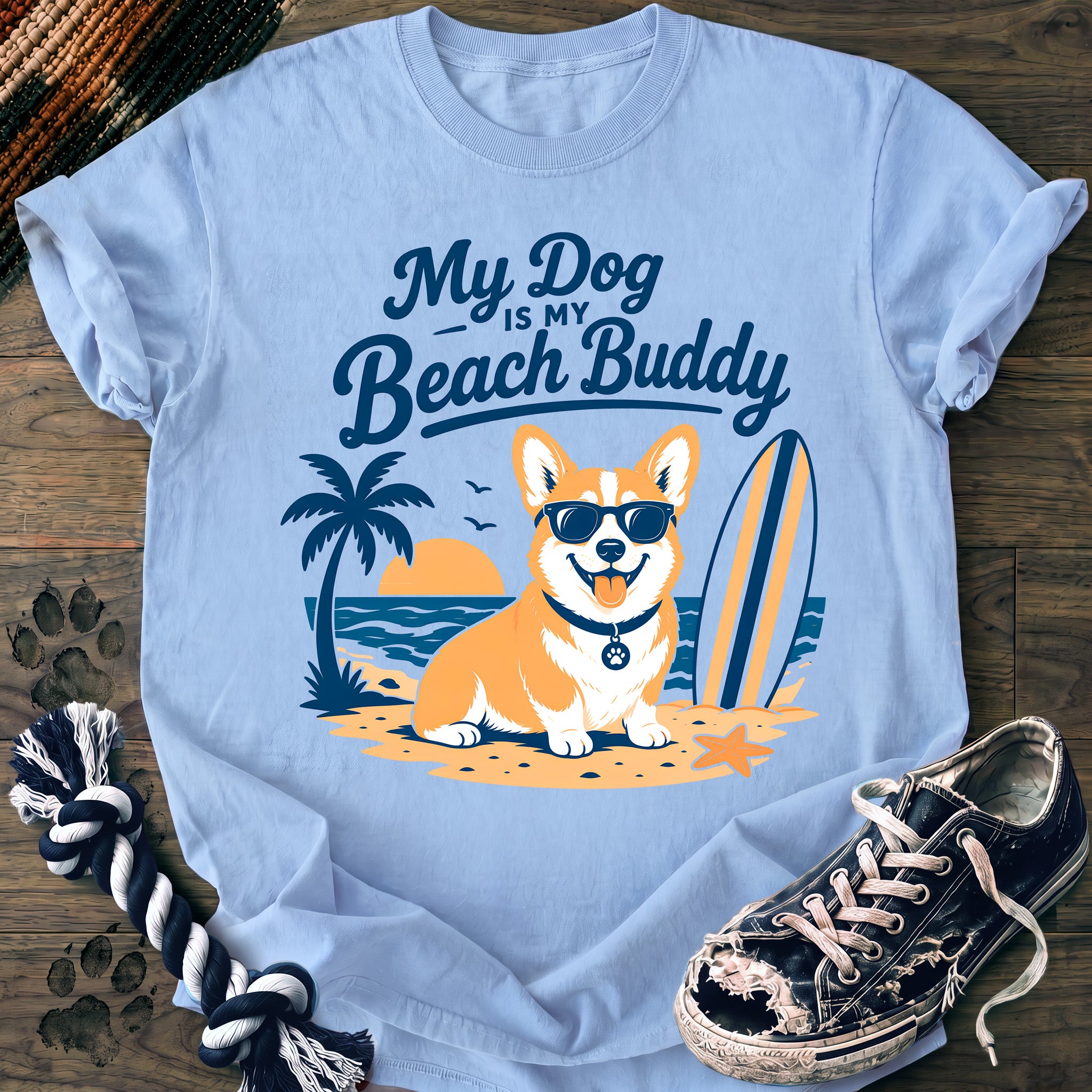 PAWSSION CLUB t-shirt in Chambray color - SKU PC-0181