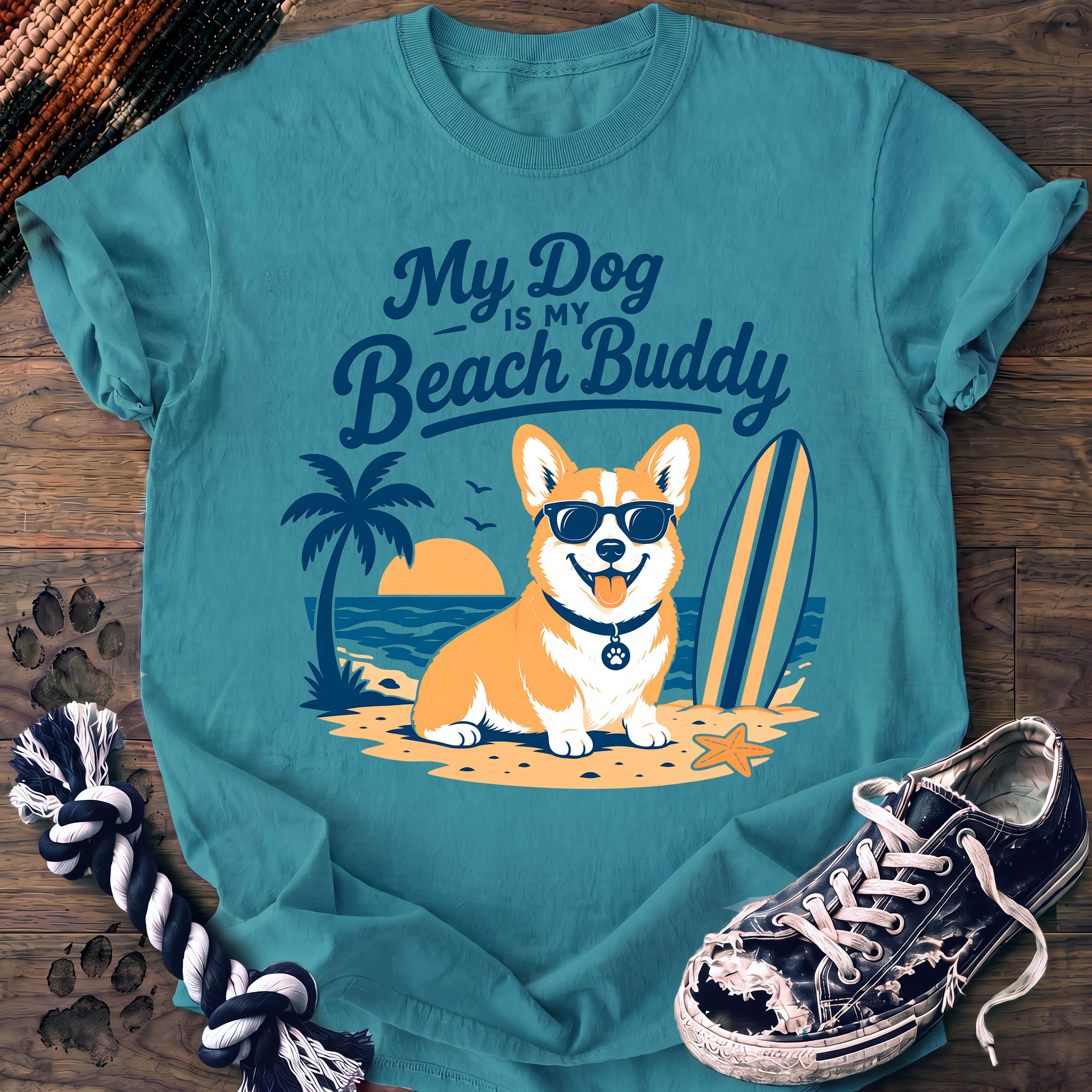 PAWSSION CLUB t-shirt in LagoonBlue color - SKU PC-0181