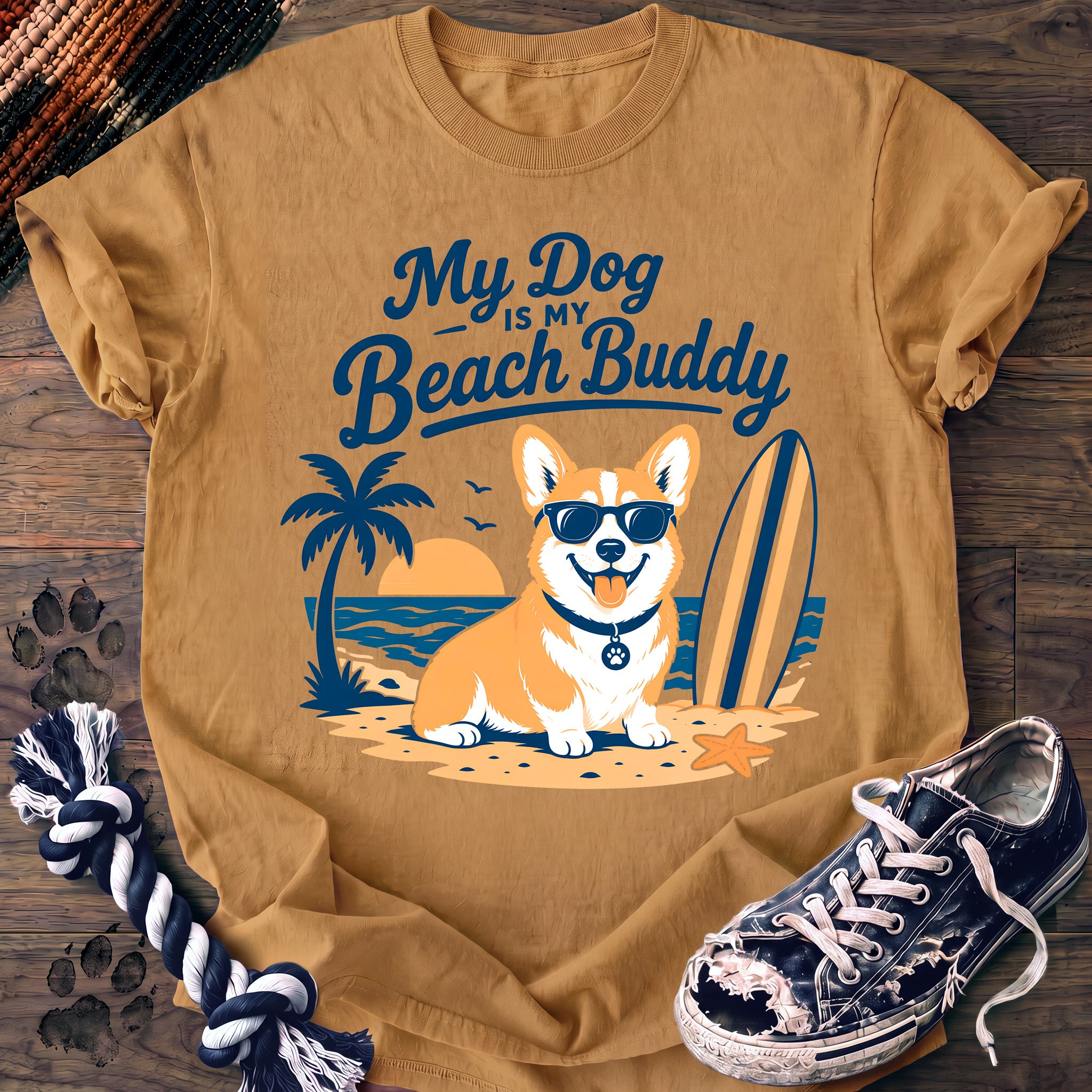 PAWSSION CLUB t-shirt in Mustard color - SKU PC-0181