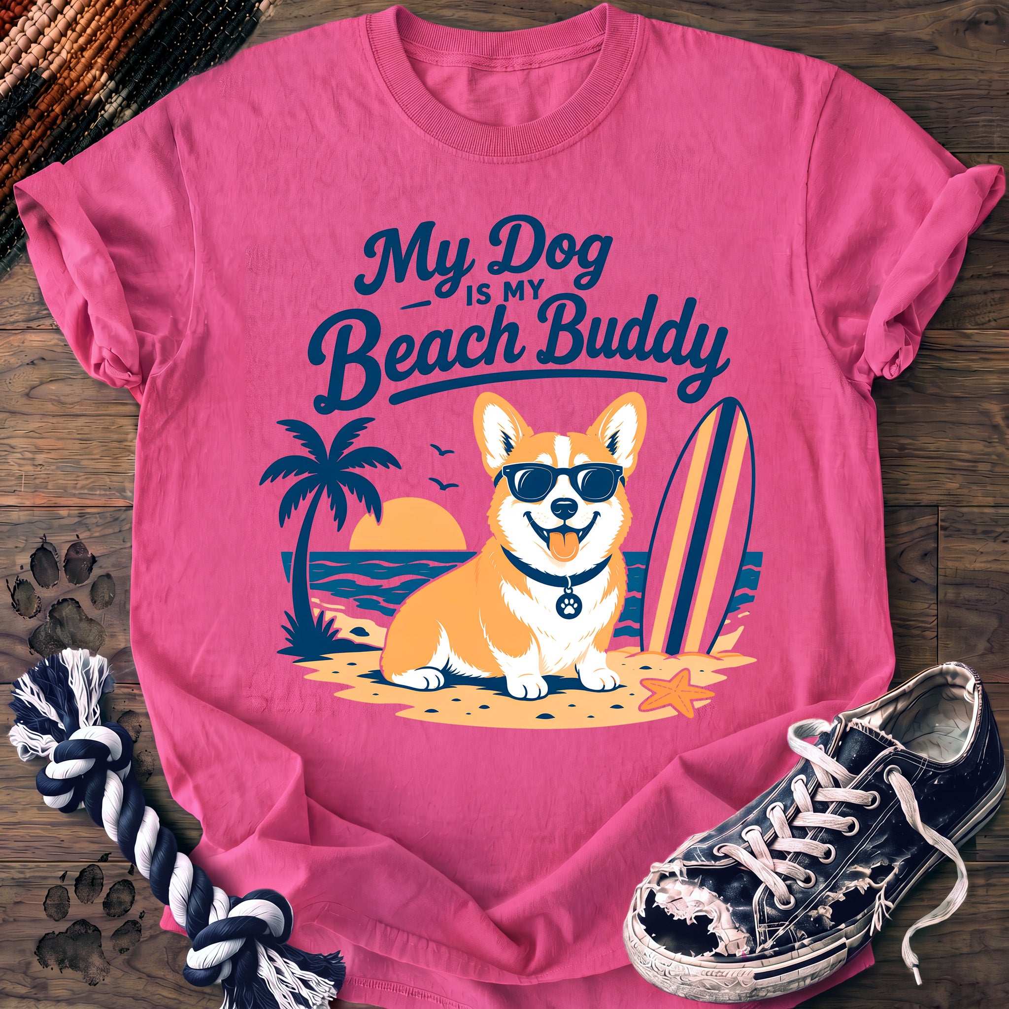 PAWSSION CLUB t-shirt in NeonPink color - SKU PC-0181