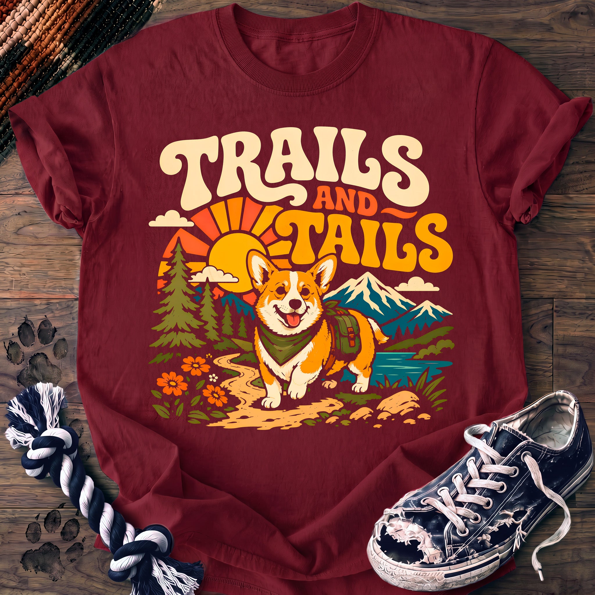 PAWSSION CLUB t-shirt in Crimson color - SKU PC-0182