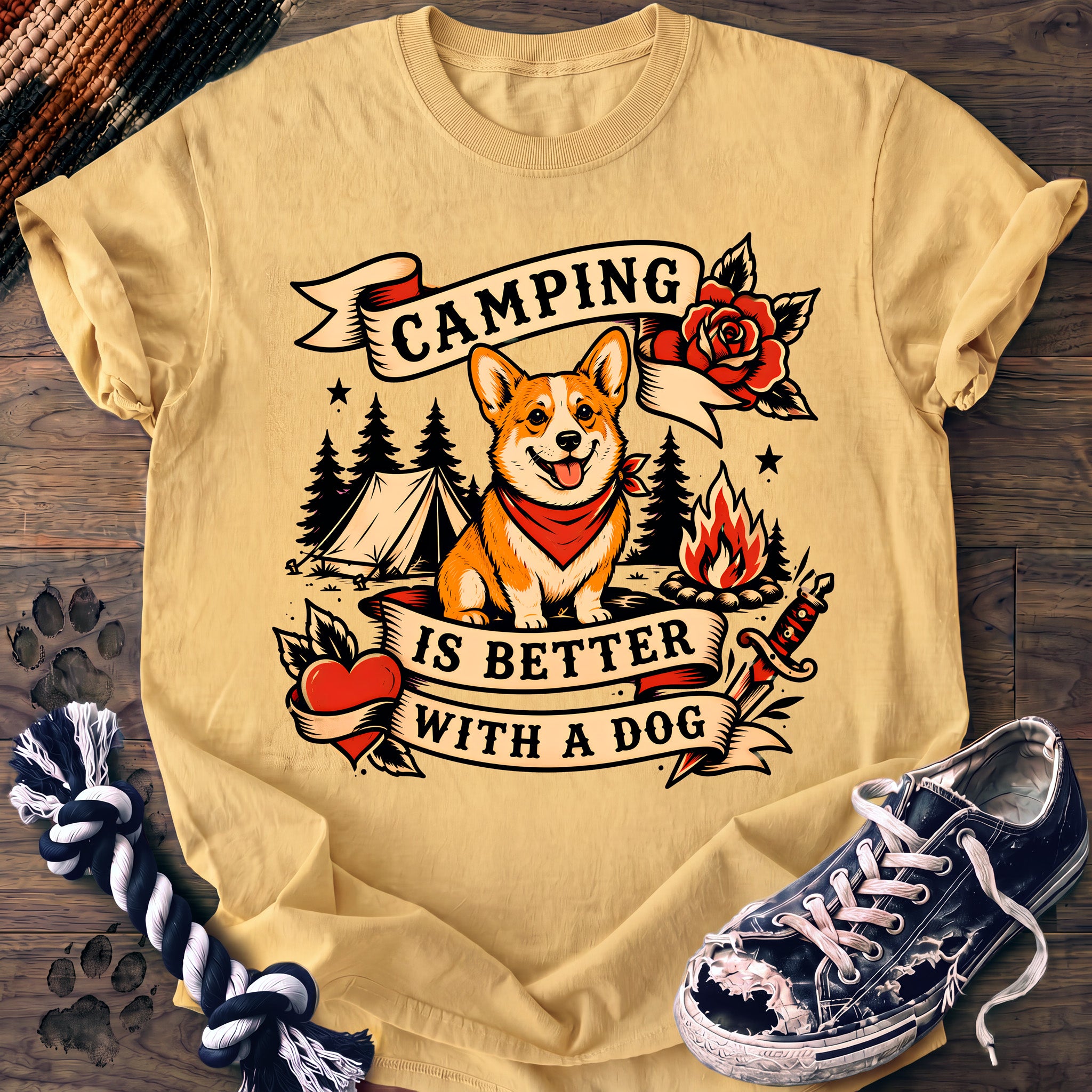 PAWSSION CLUB t-shirt in Butter color - SKU PC-0183
