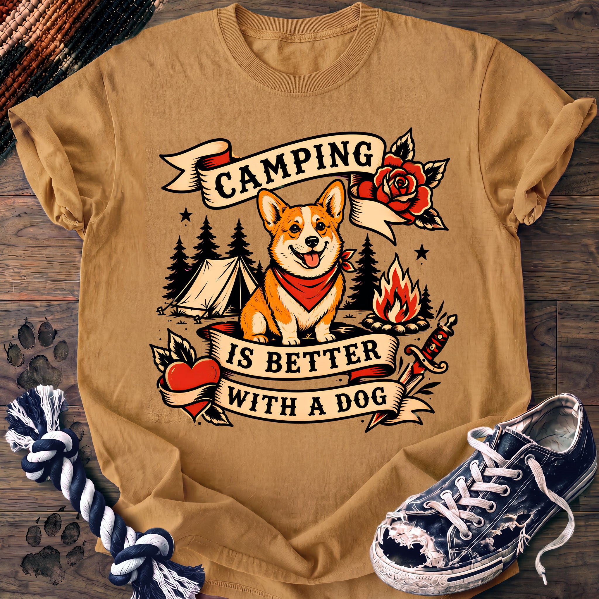 PAWSSION CLUB t-shirt in Mustard color - SKU PC-0183