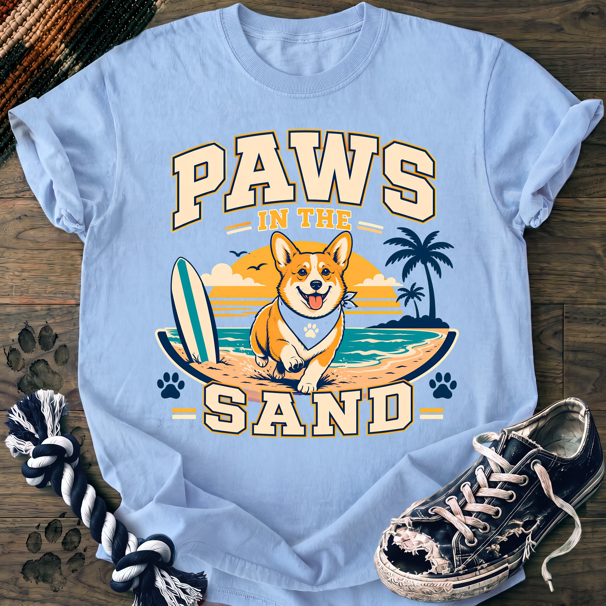 PAWSSION CLUB t-shirt in Chambray color - SKU PC-0185