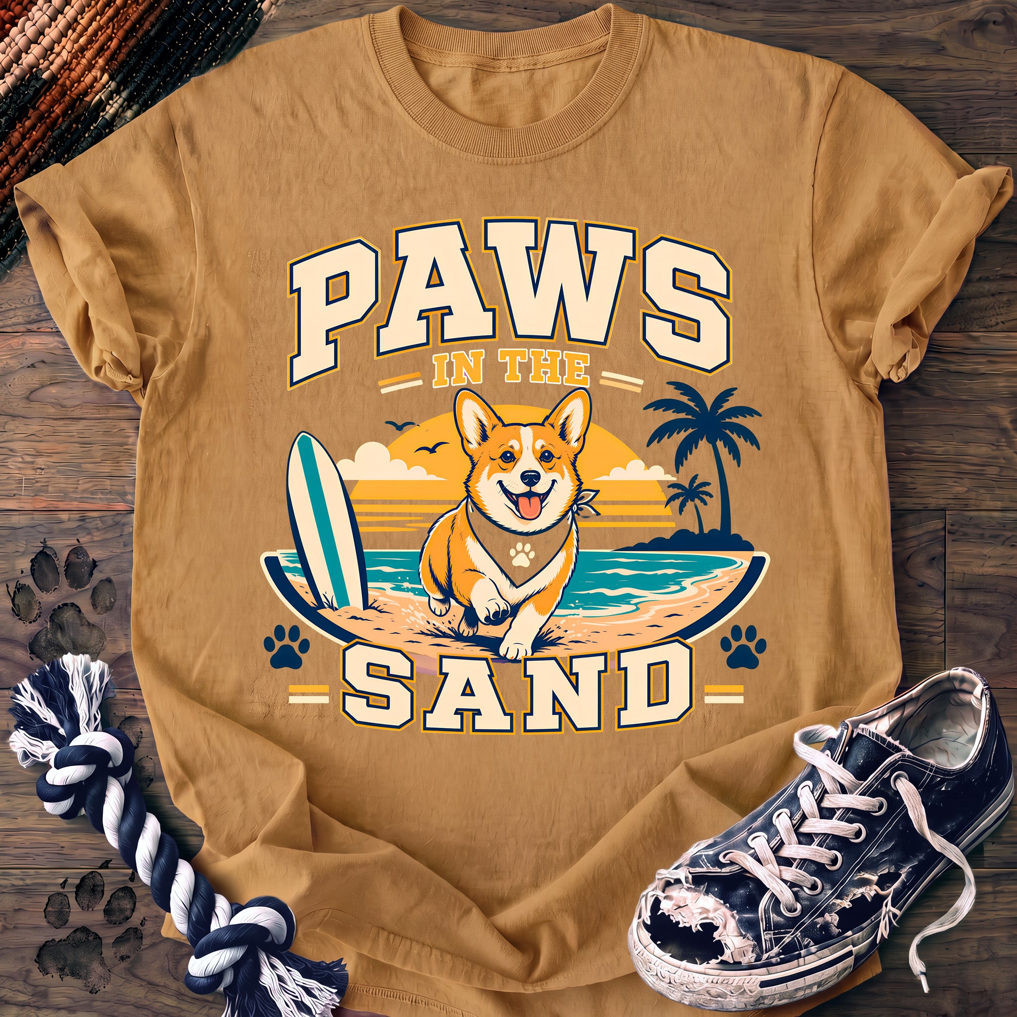 PAWSSION CLUB t-shirt in Mustard color - SKU PC-0185