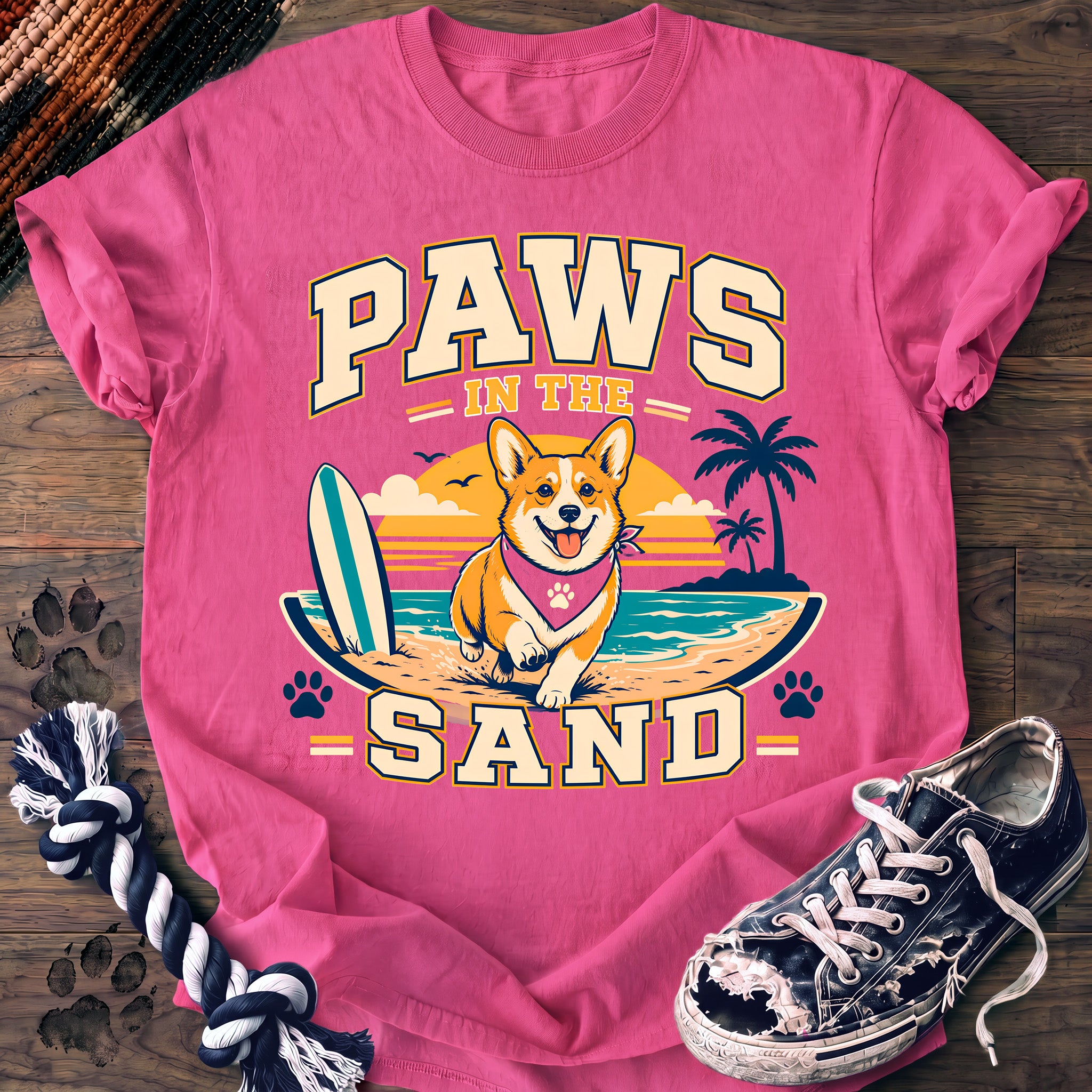 PAWSSION CLUB t-shirt in NeonPink color - SKU PC-0185