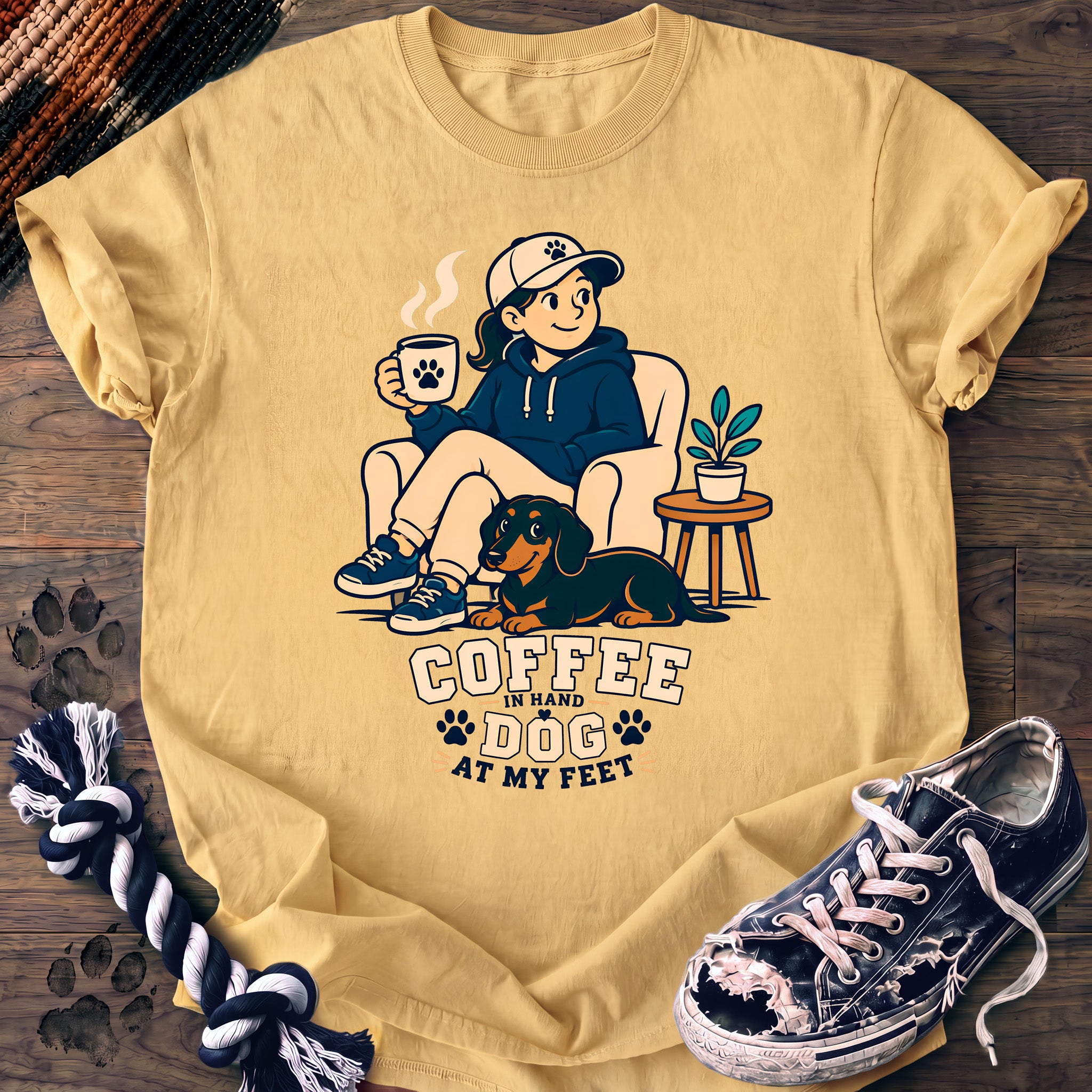 PAWSSION CLUB t-shirt in Butter color - SKU PC-0186