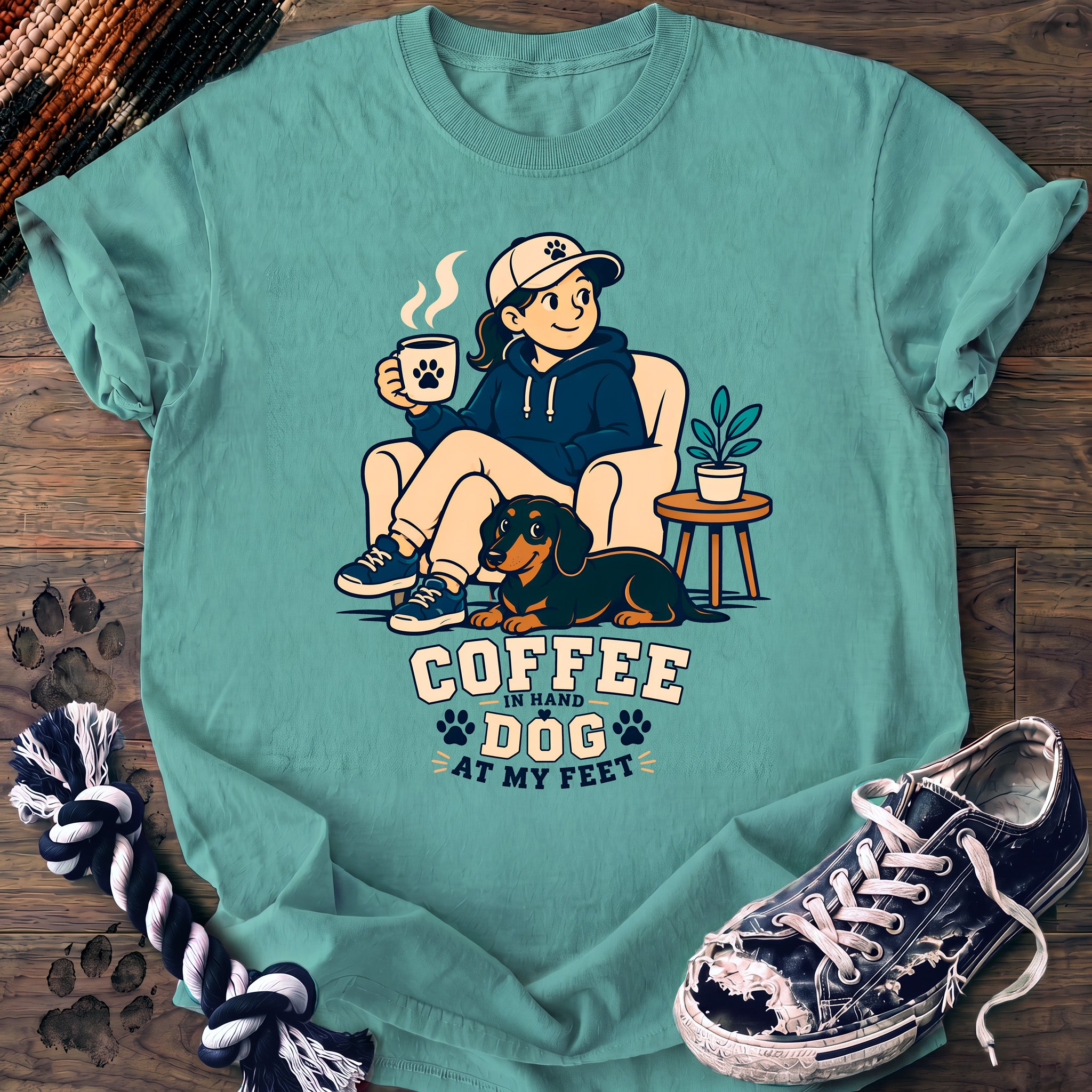 PAWSSION CLUB t-shirt in ChalkyMint color - SKU PC-0186