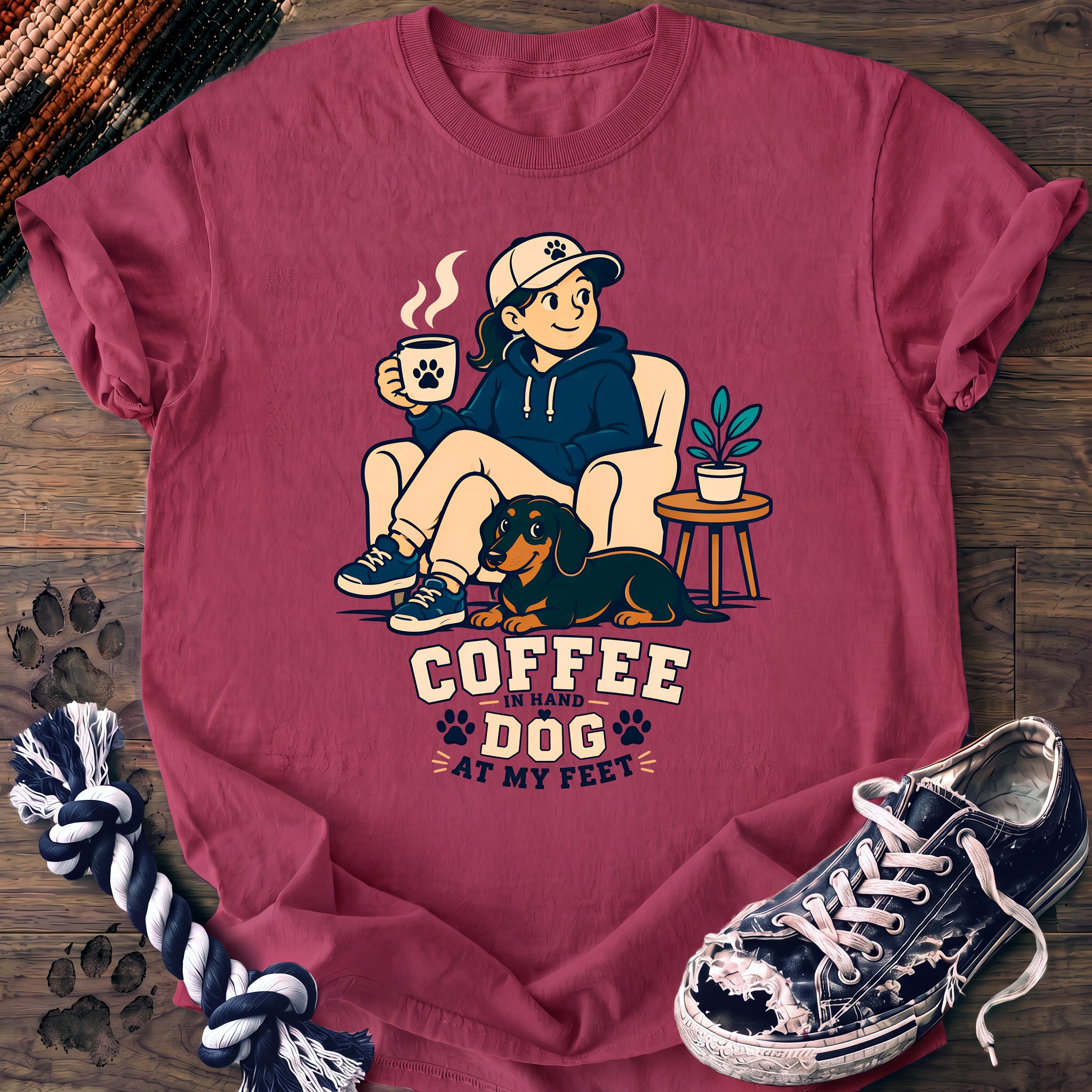 PAWSSION CLUB t-shirt in Crunchberry color - SKU PC-0186