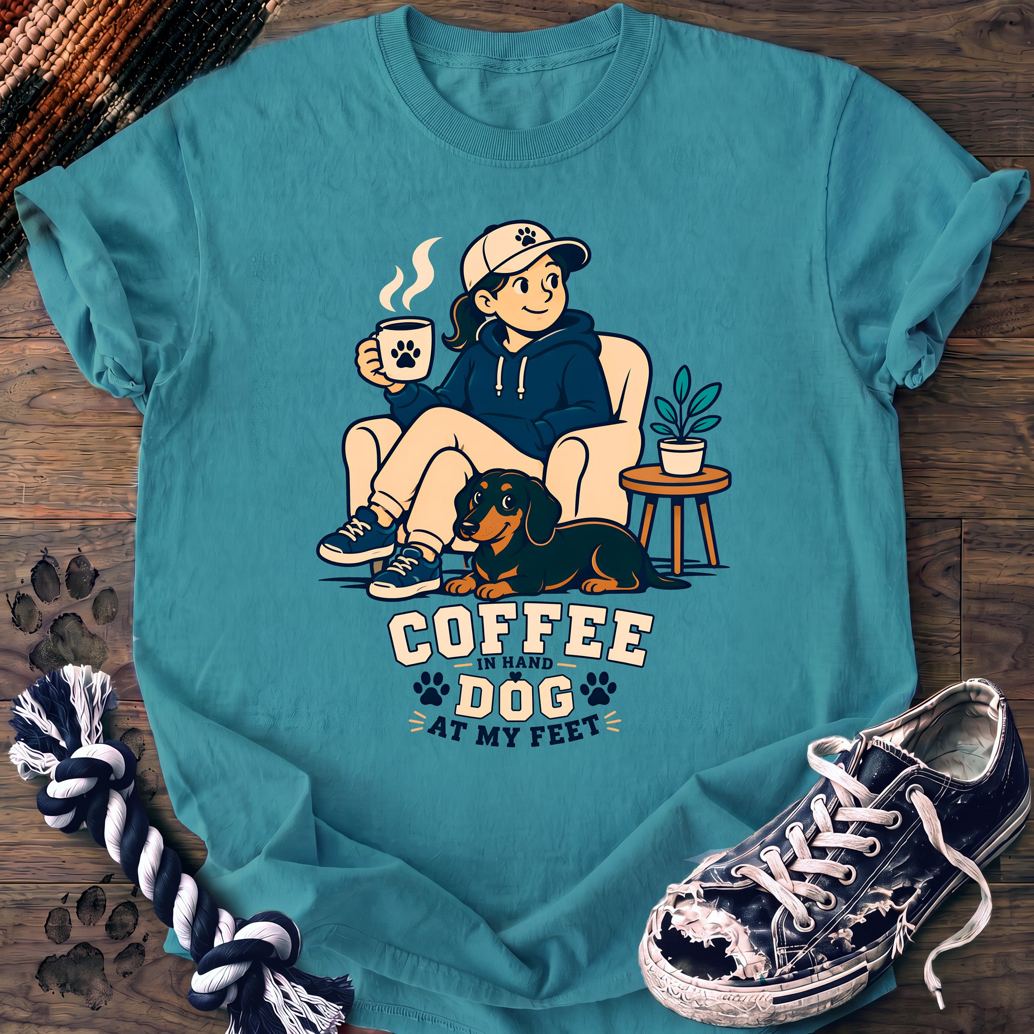 PAWSSION CLUB t-shirt in LagoonBlue color - SKU PC-0186