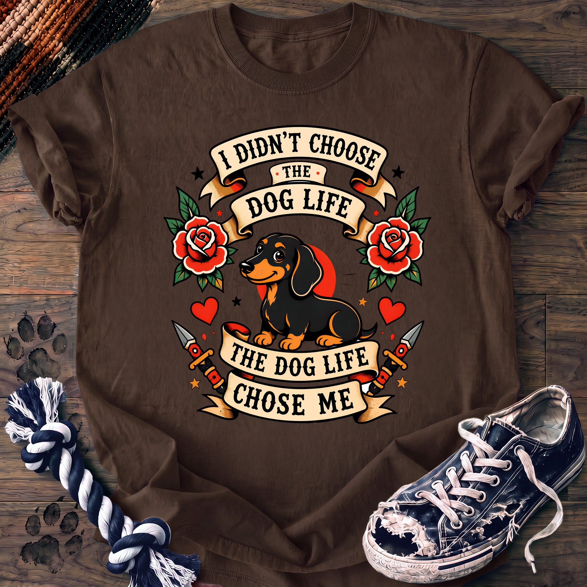 PAWSSION CLUB t-shirt in Espresso color - SKU PC-0187