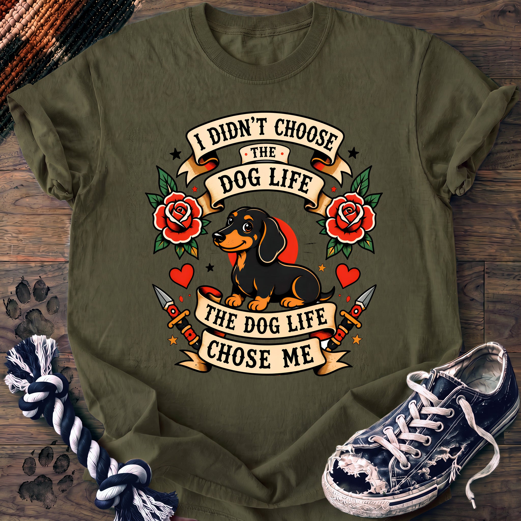 PAWSSION CLUB t-shirt in Moss color - SKU PC-0187