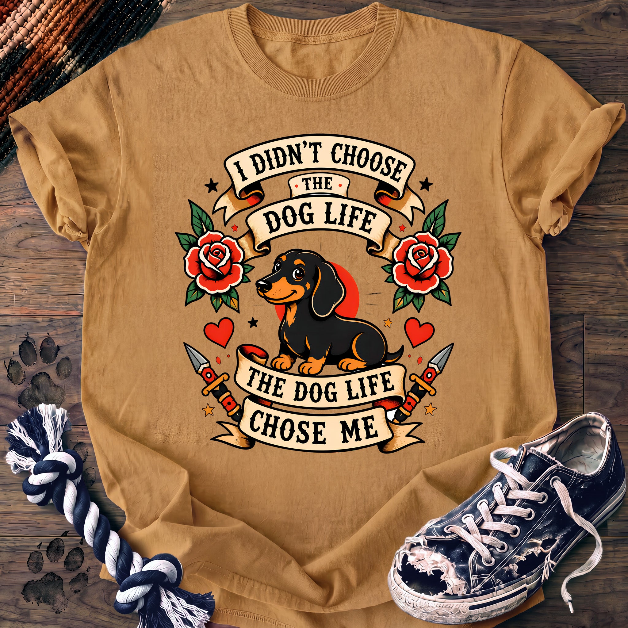 PAWSSION CLUB t-shirt in Mustard color - SKU PC-0187
