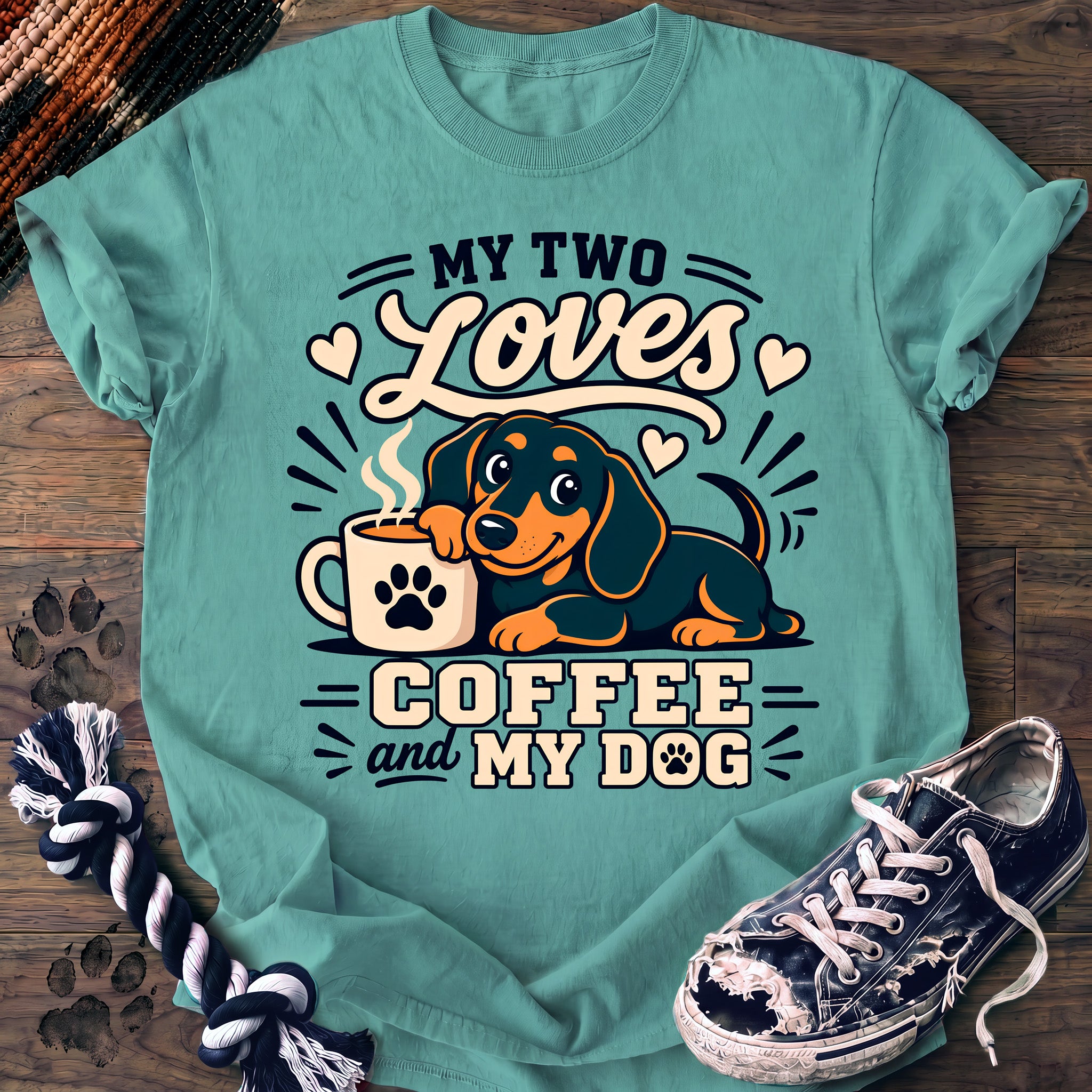 PAWSSION CLUB t-shirt in ChalkyMint color - SKU PC-0189