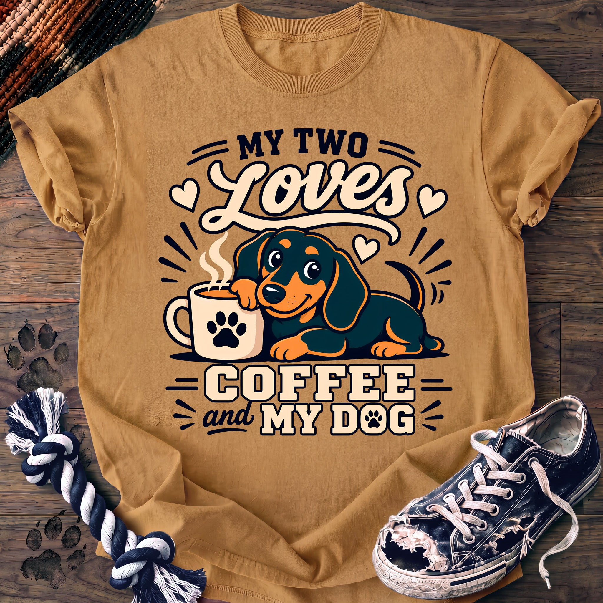 PAWSSION CLUB t-shirt in Mustard color - SKU PC-0189