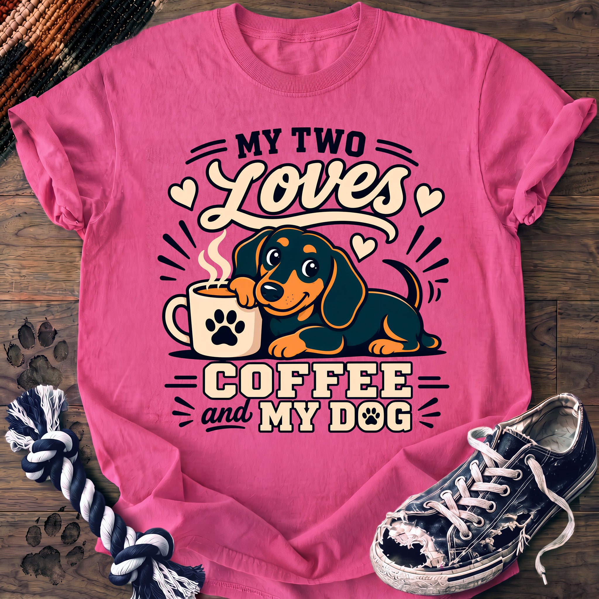 PAWSSION CLUB t-shirt in NeonPink color - SKU PC-0189