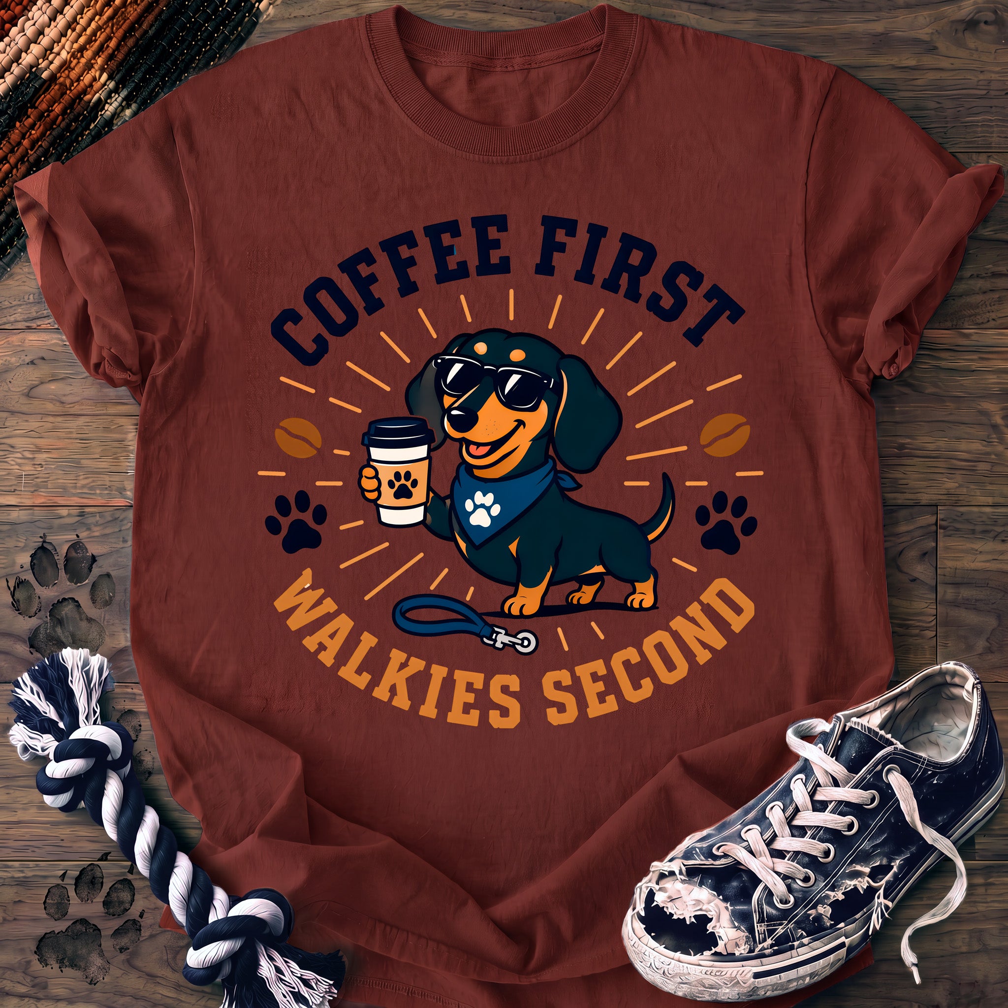 PAWSSION CLUB t-shirt in Brick color - SKU PC-0190