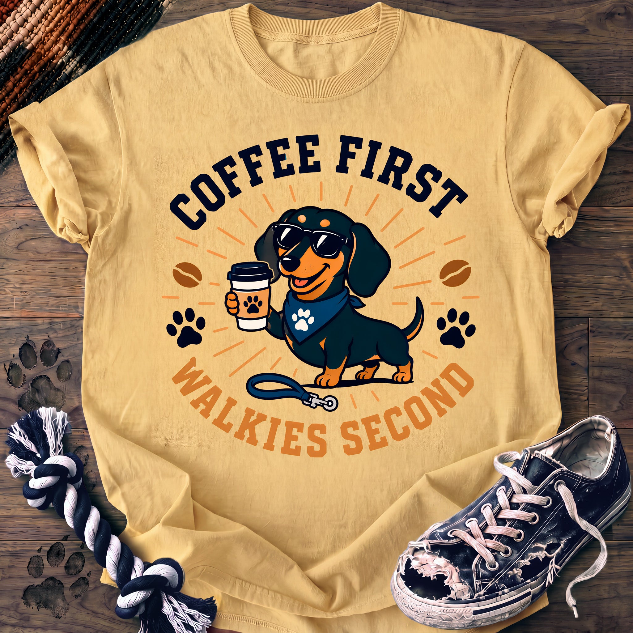 PAWSSION CLUB t-shirt in Butter color - SKU PC-0190