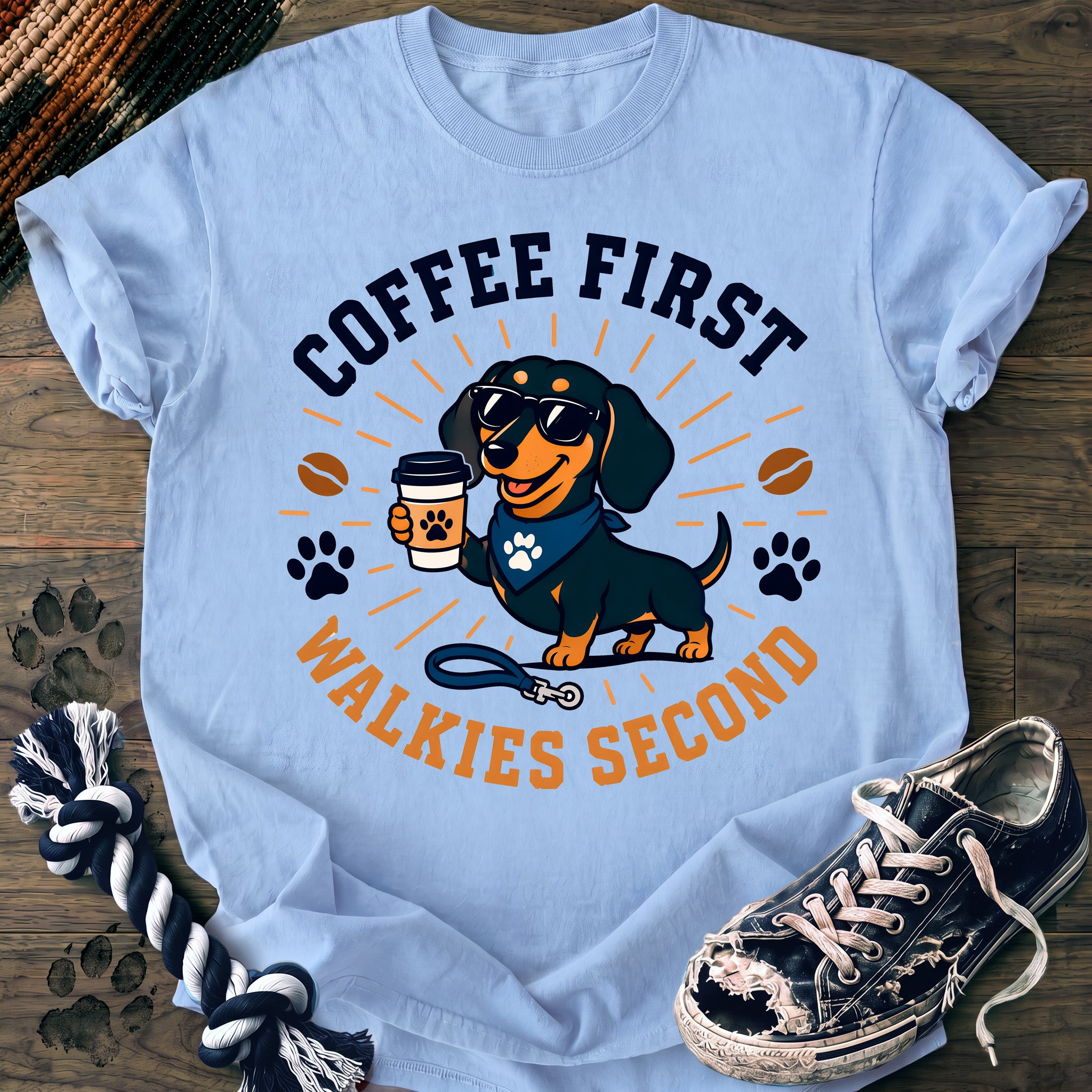 PAWSSION CLUB t-shirt in Chambray color - SKU PC-0190