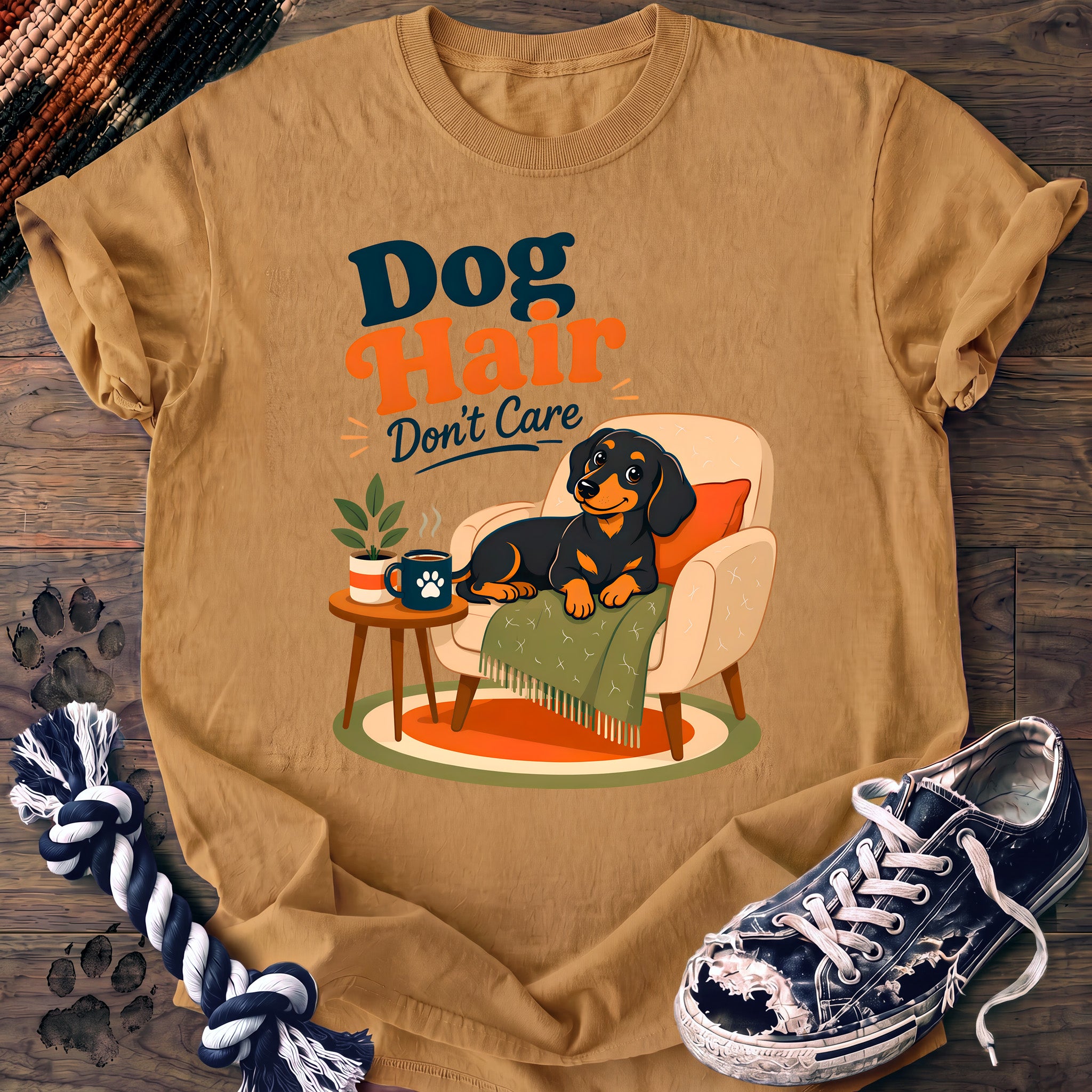 PAWSSION CLUB t-shirt in Mustard color - SKU PC-0191