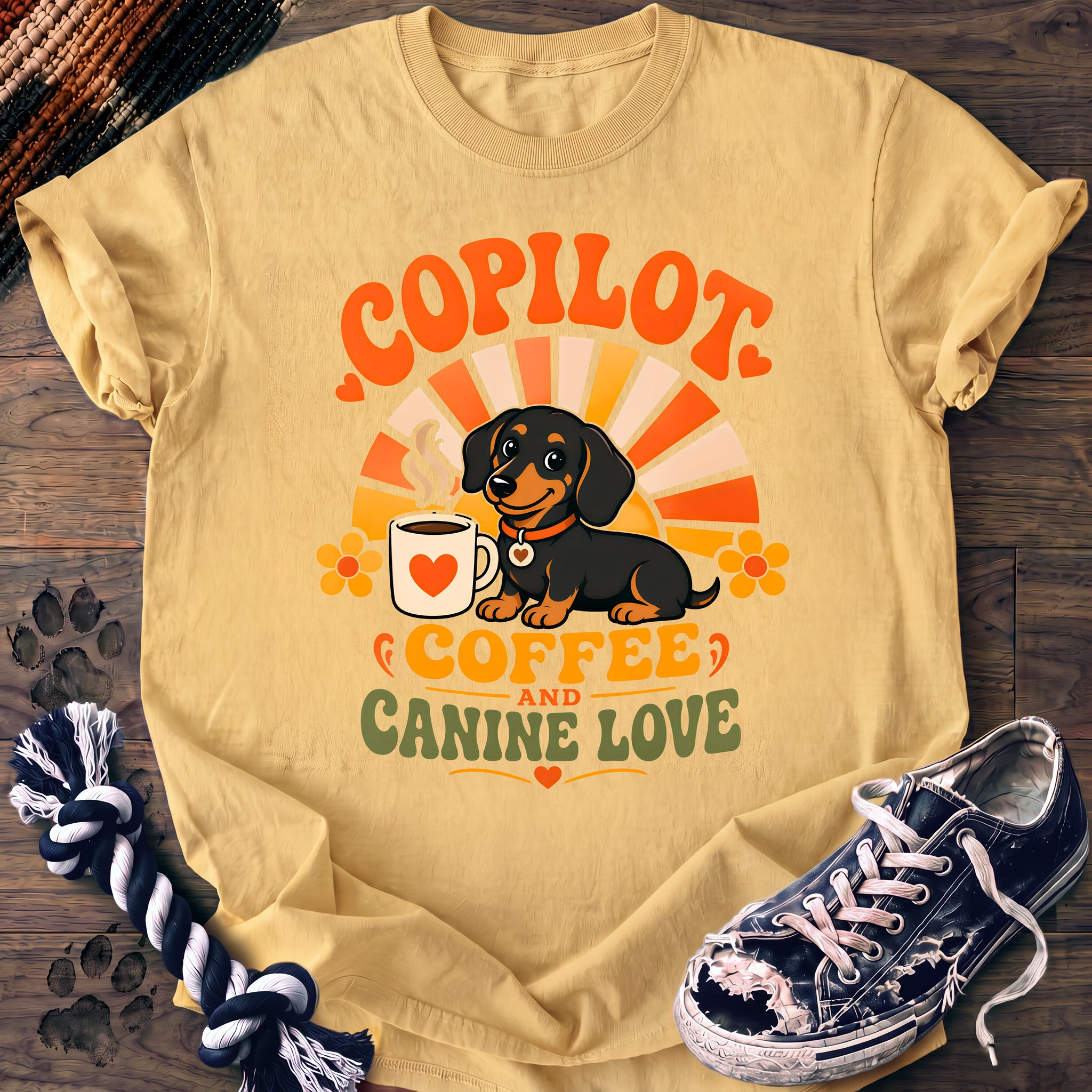 PAWSSION CLUB t-shirt in Butter color - SKU PC-0192