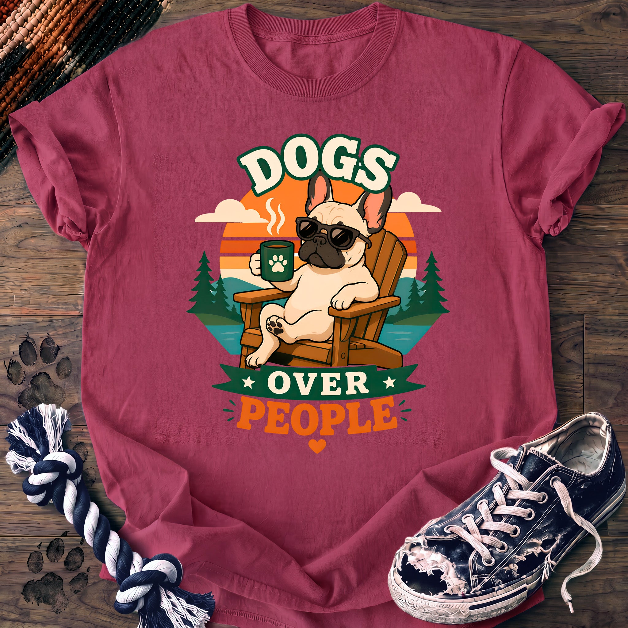 PAWSSION CLUB t-shirt in Crunchberry color - SKU PC-0194