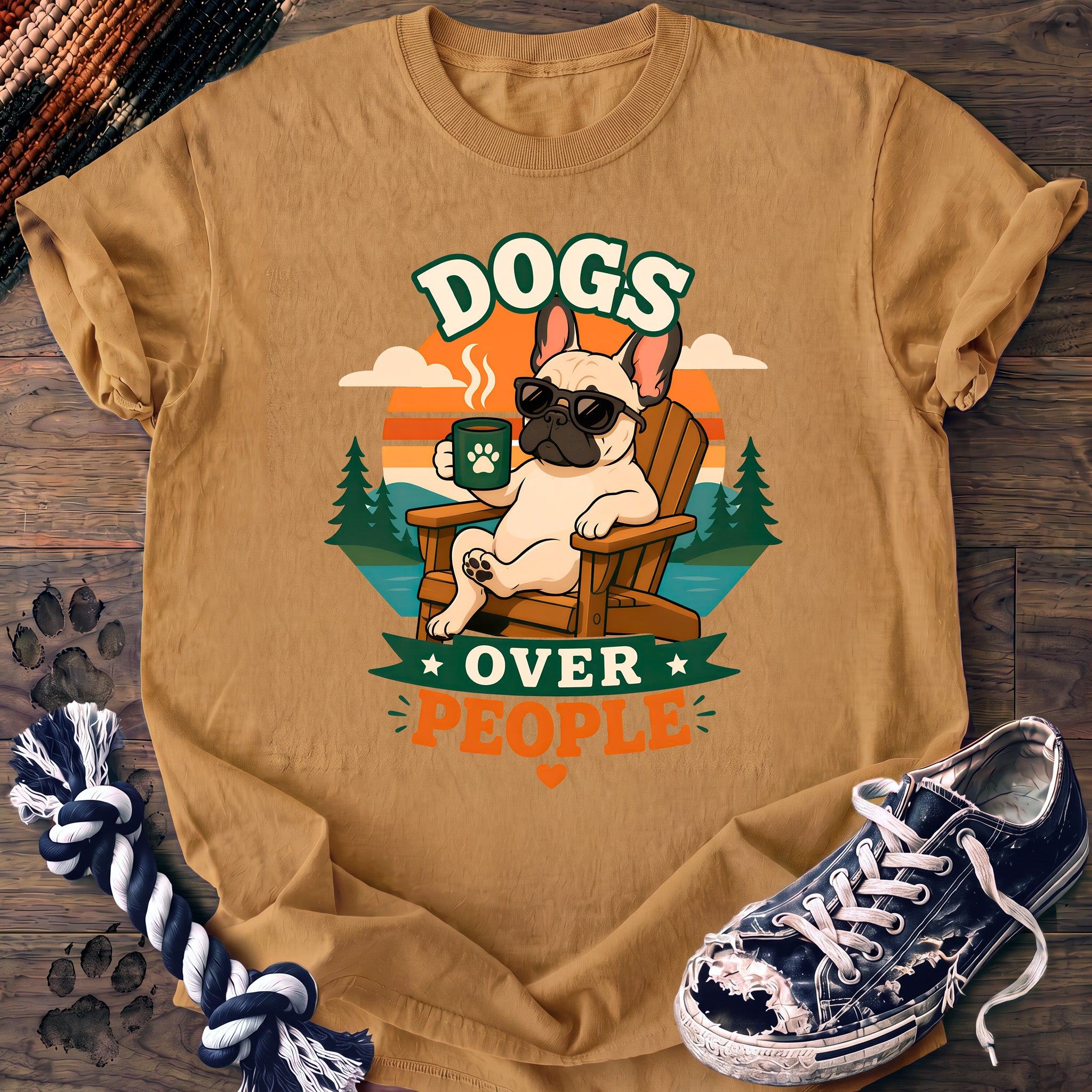 PAWSSION CLUB t-shirt in Mustard color - SKU PC-0194