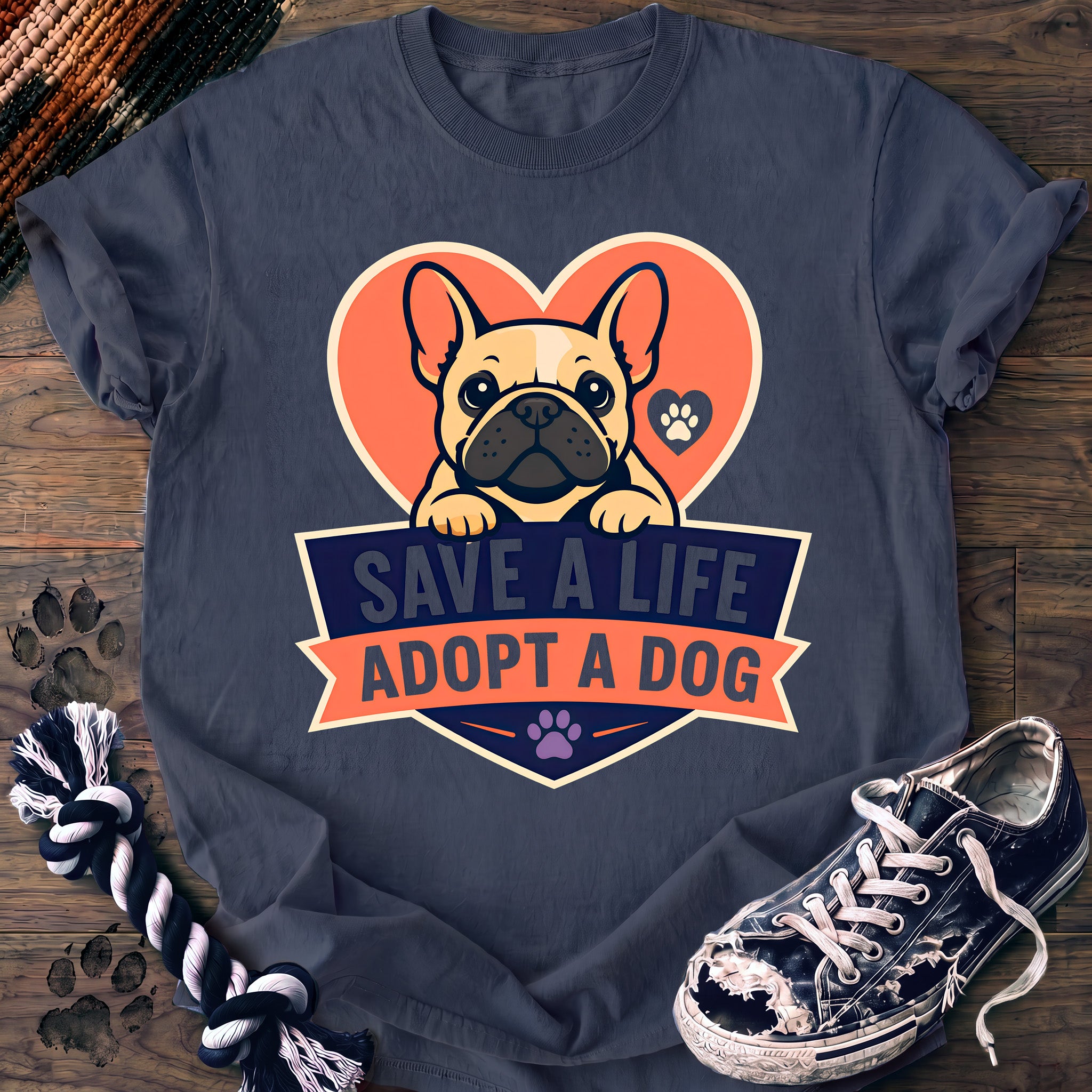 PAWSSION CLUB t-shirt in BlueJean color - SKU PC-0195