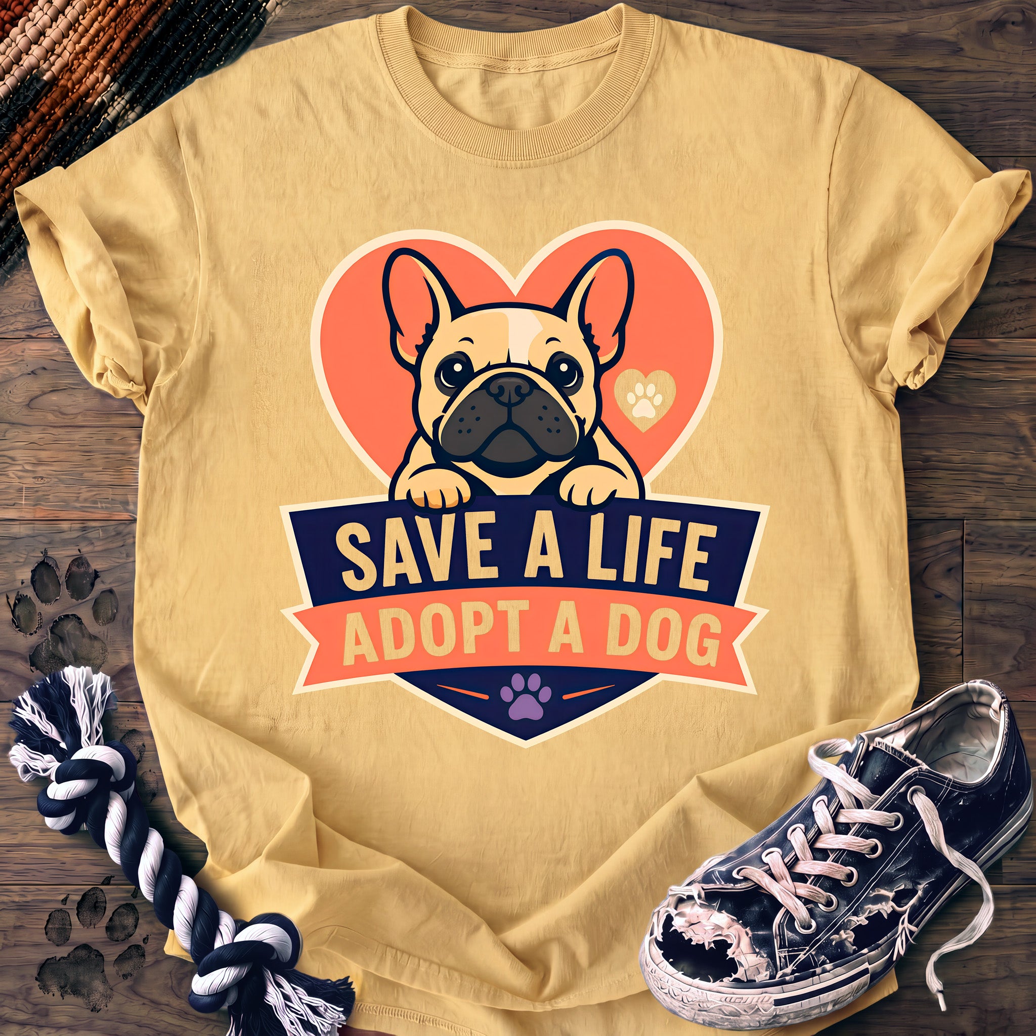 PAWSSION CLUB t-shirt in Butter color - SKU PC-0195