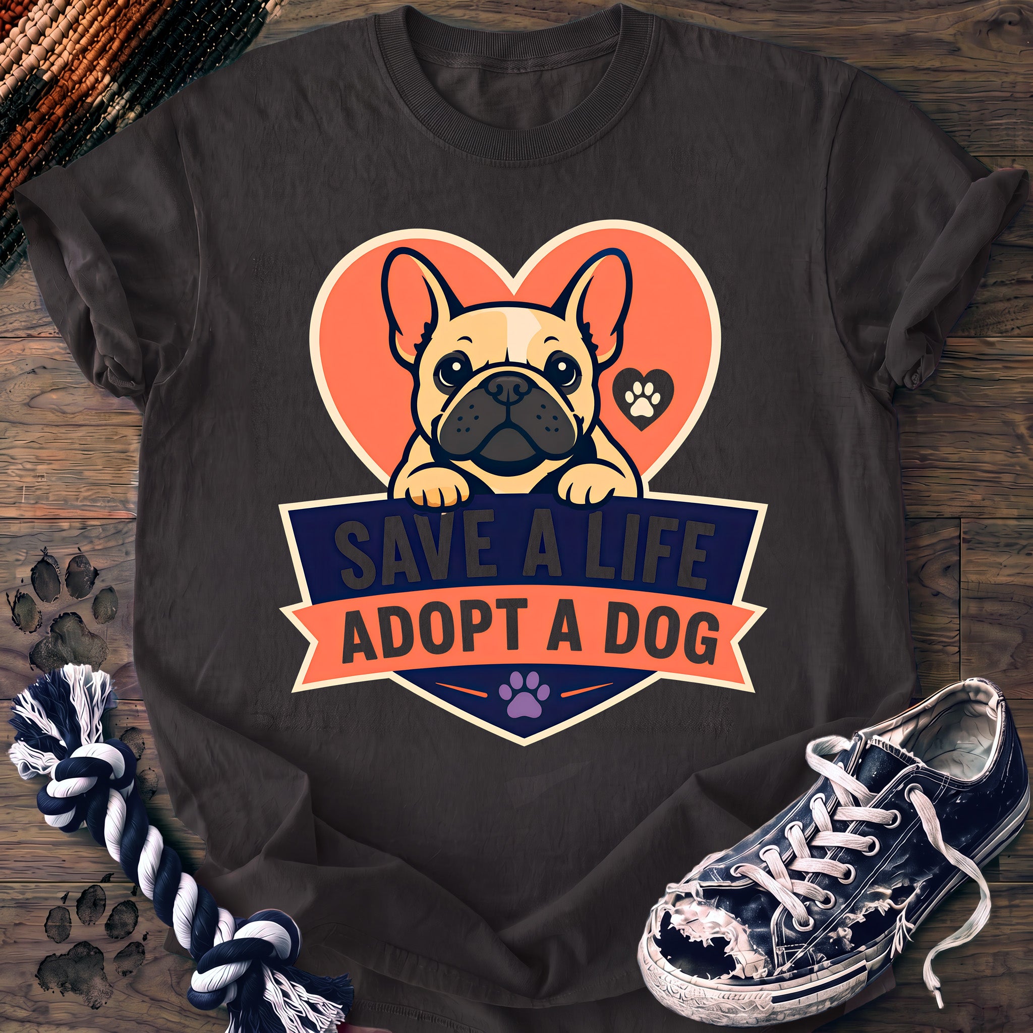 PAWSSION CLUB t-shirt in Graphite color - SKU PC-0195