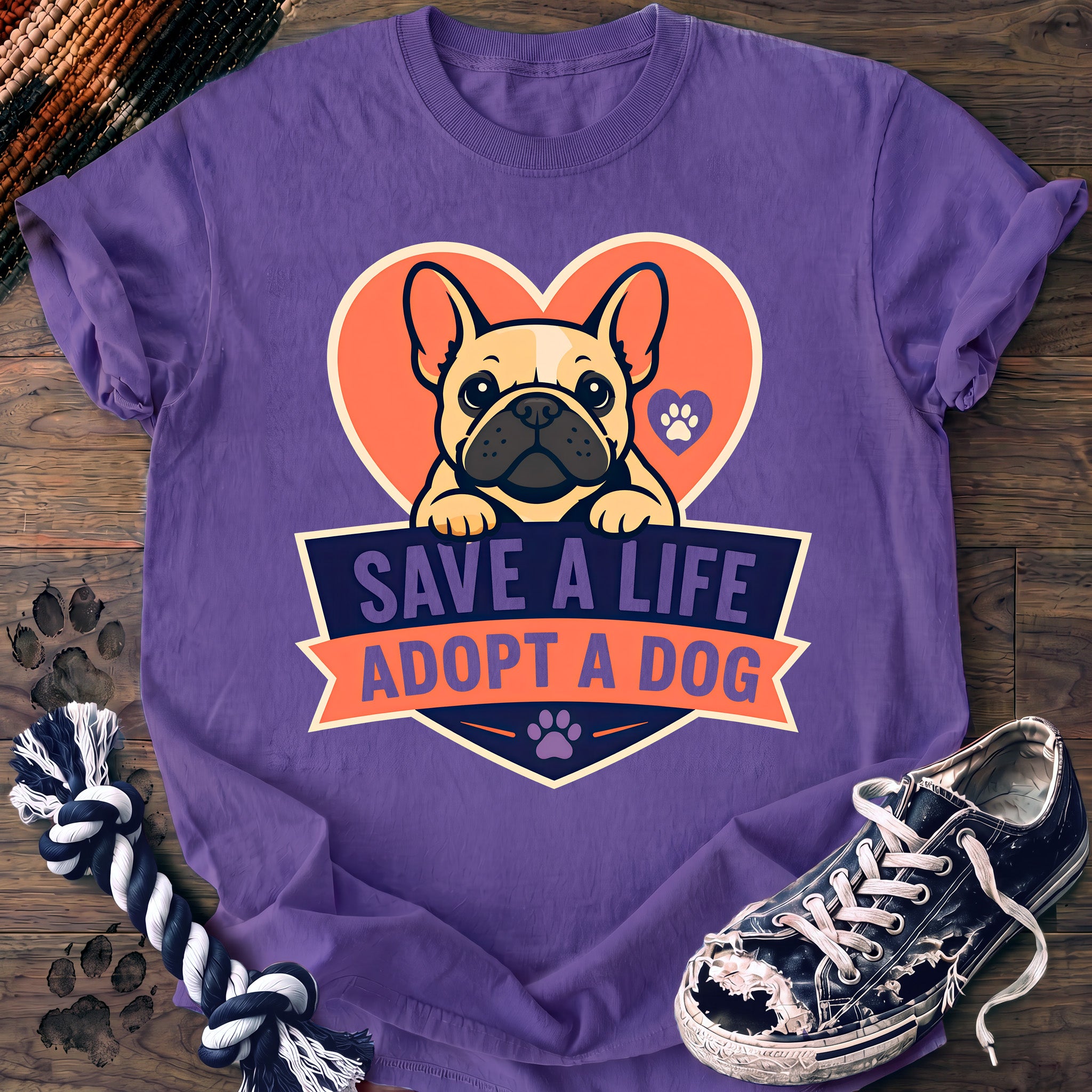 PAWSSION CLUB t-shirt in Violet color - SKU PC-0195