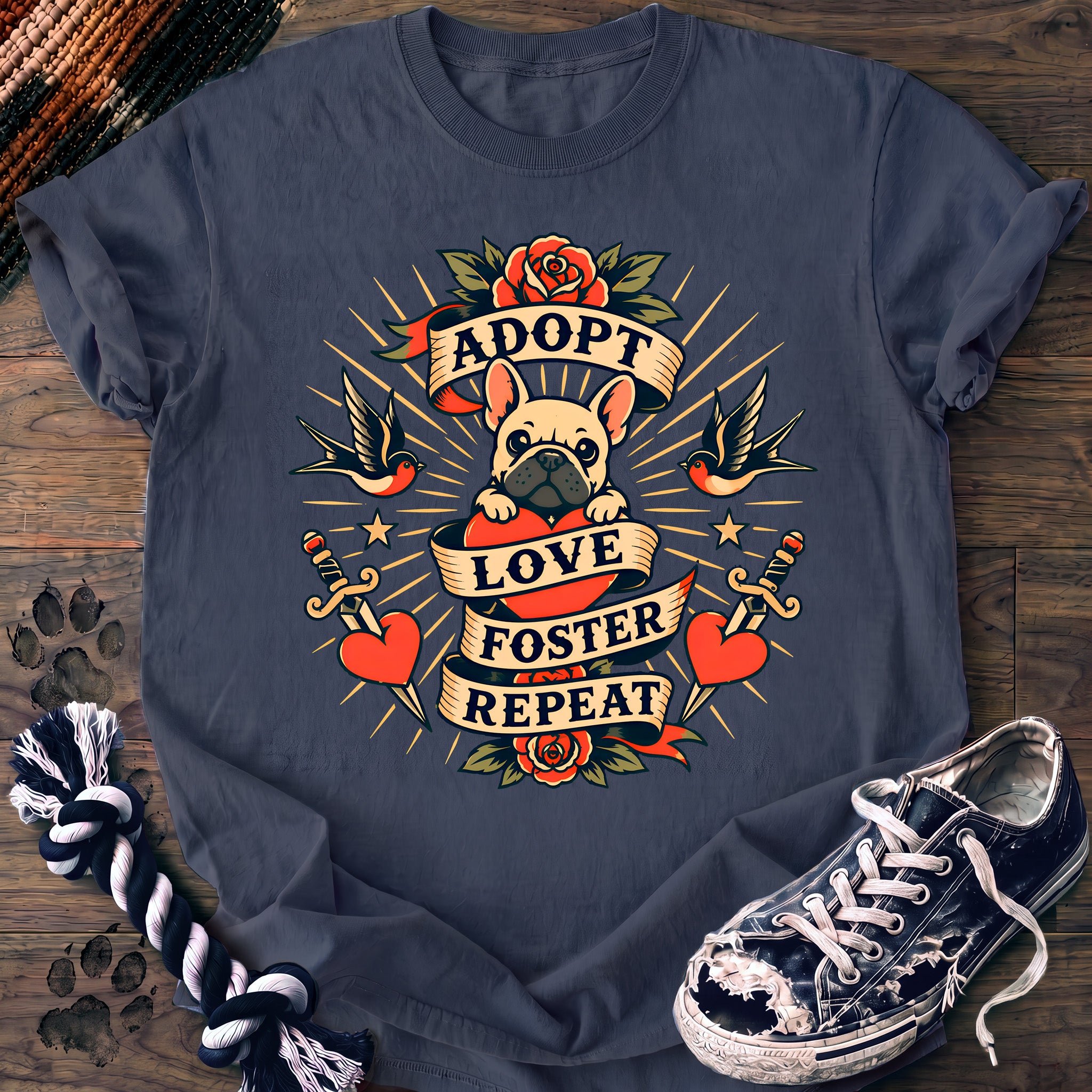 PAWSSION CLUB t-shirt in BlueJean color - SKU PC-0196