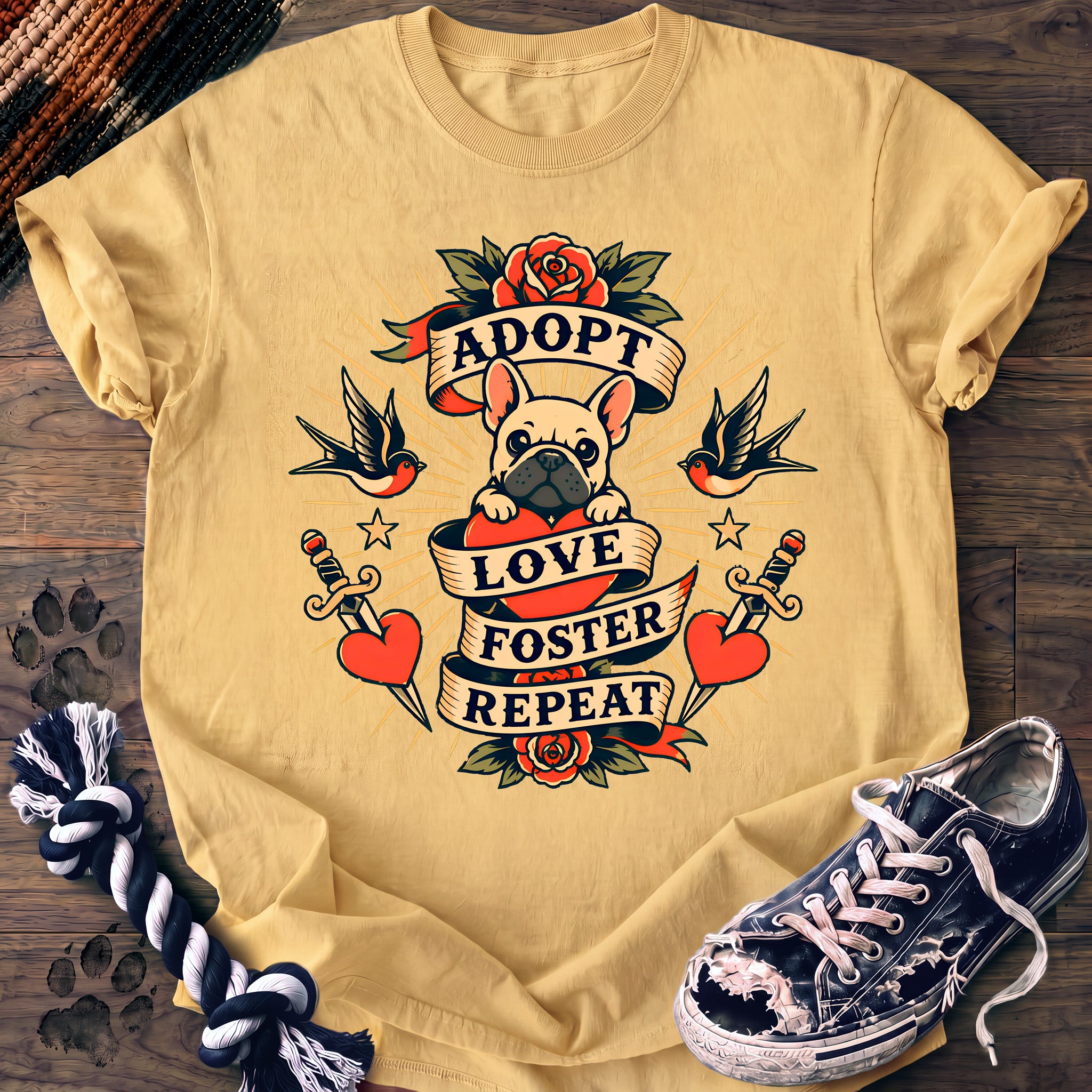 PAWSSION CLUB t-shirt in Butter color - SKU PC-0196