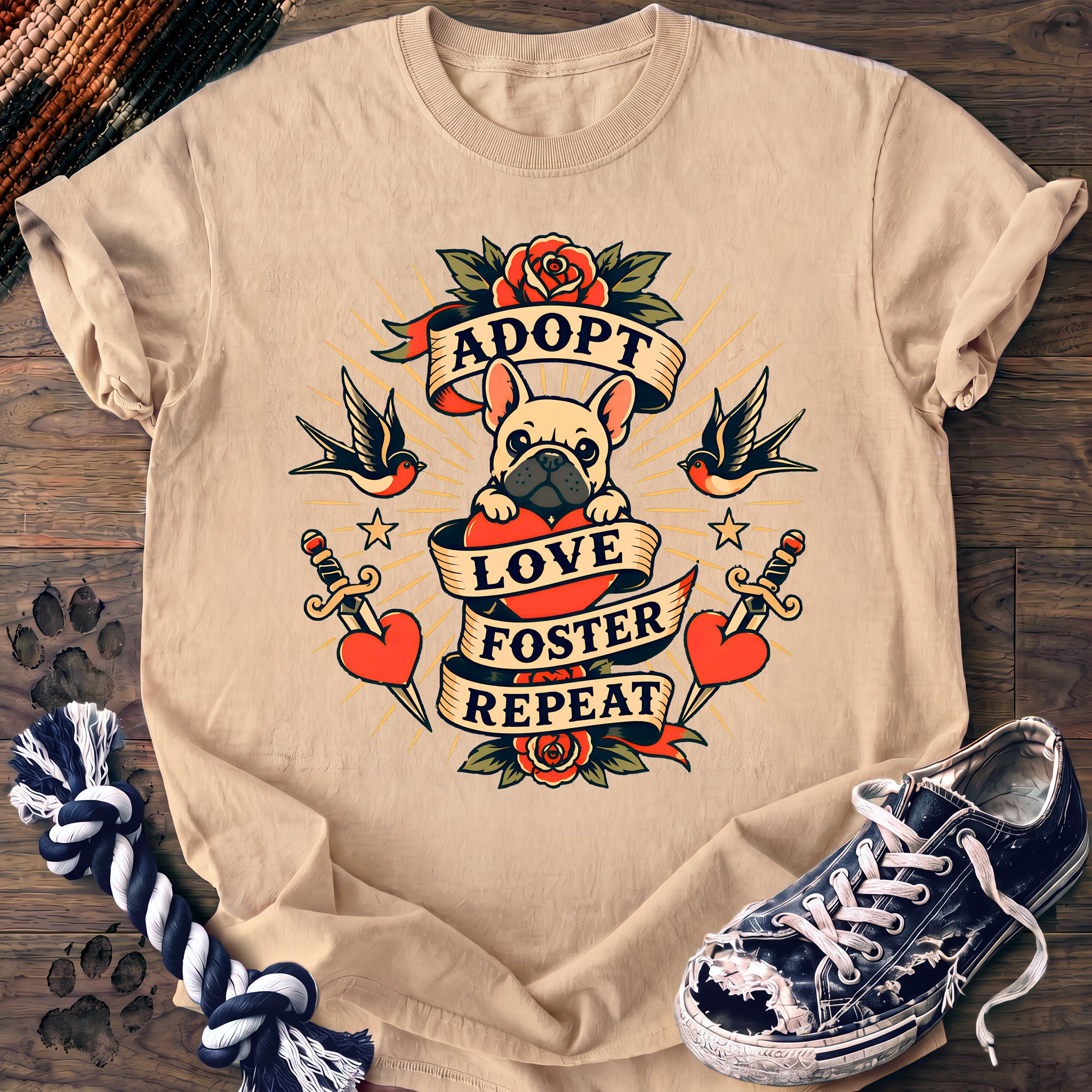 PAWSSION CLUB t-shirt in Ivory color - SKU PC-0196