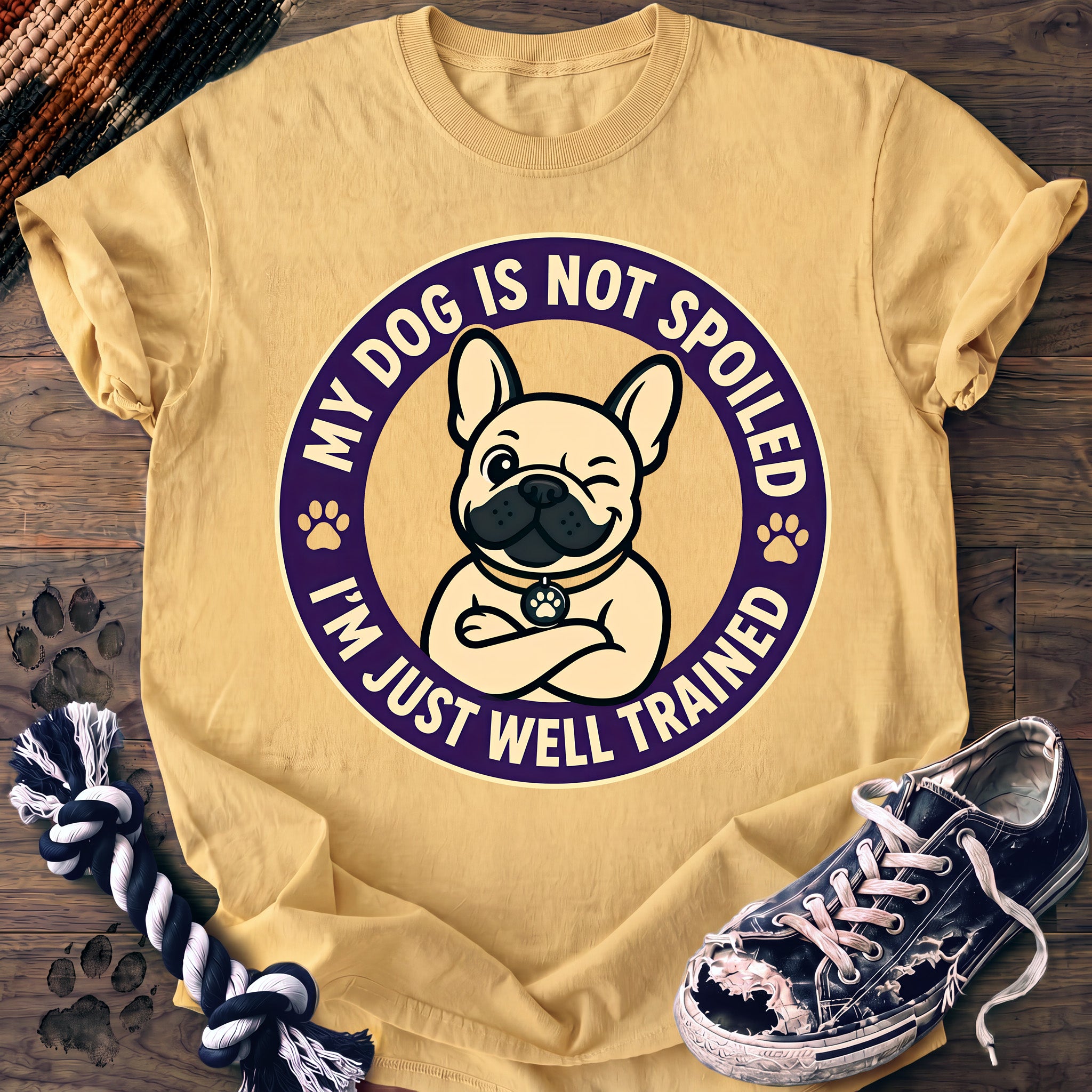 PAWSSION CLUB t-shirt in Butter color - SKU PC-0197