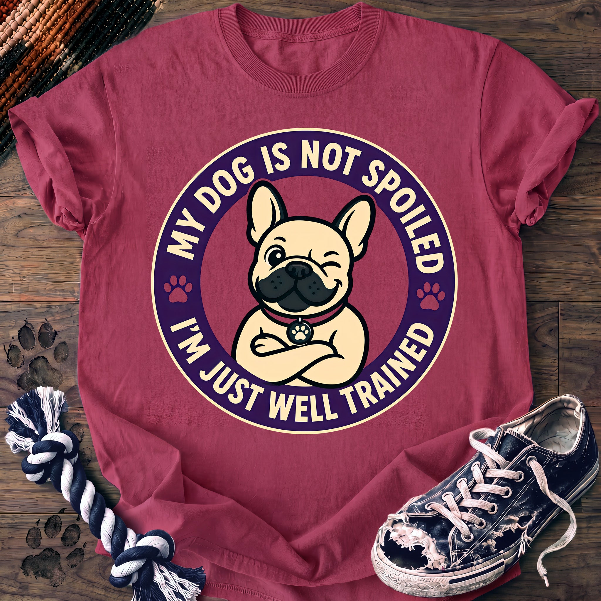 PAWSSION CLUB t-shirt in Crunchberry color - SKU PC-0197
