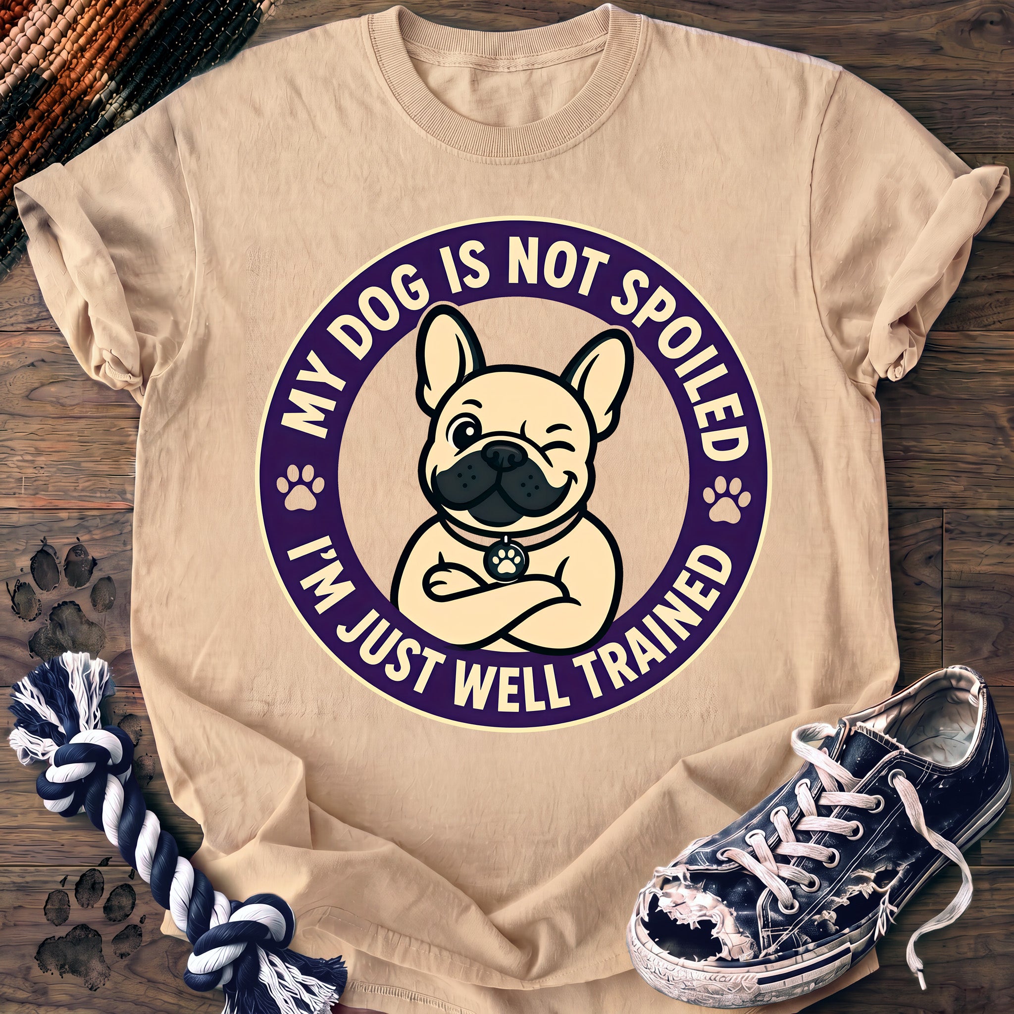 PAWSSION CLUB t-shirt in Ivory color - SKU PC-0197