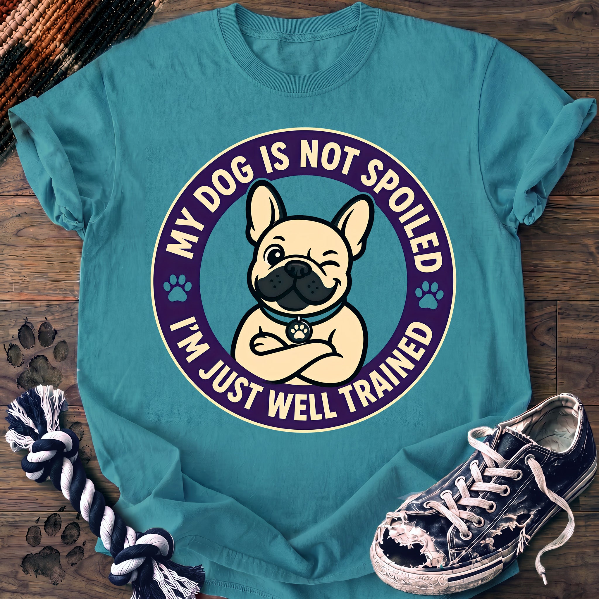 PAWSSION CLUB t-shirt in LagoonBlue color - SKU PC-0197