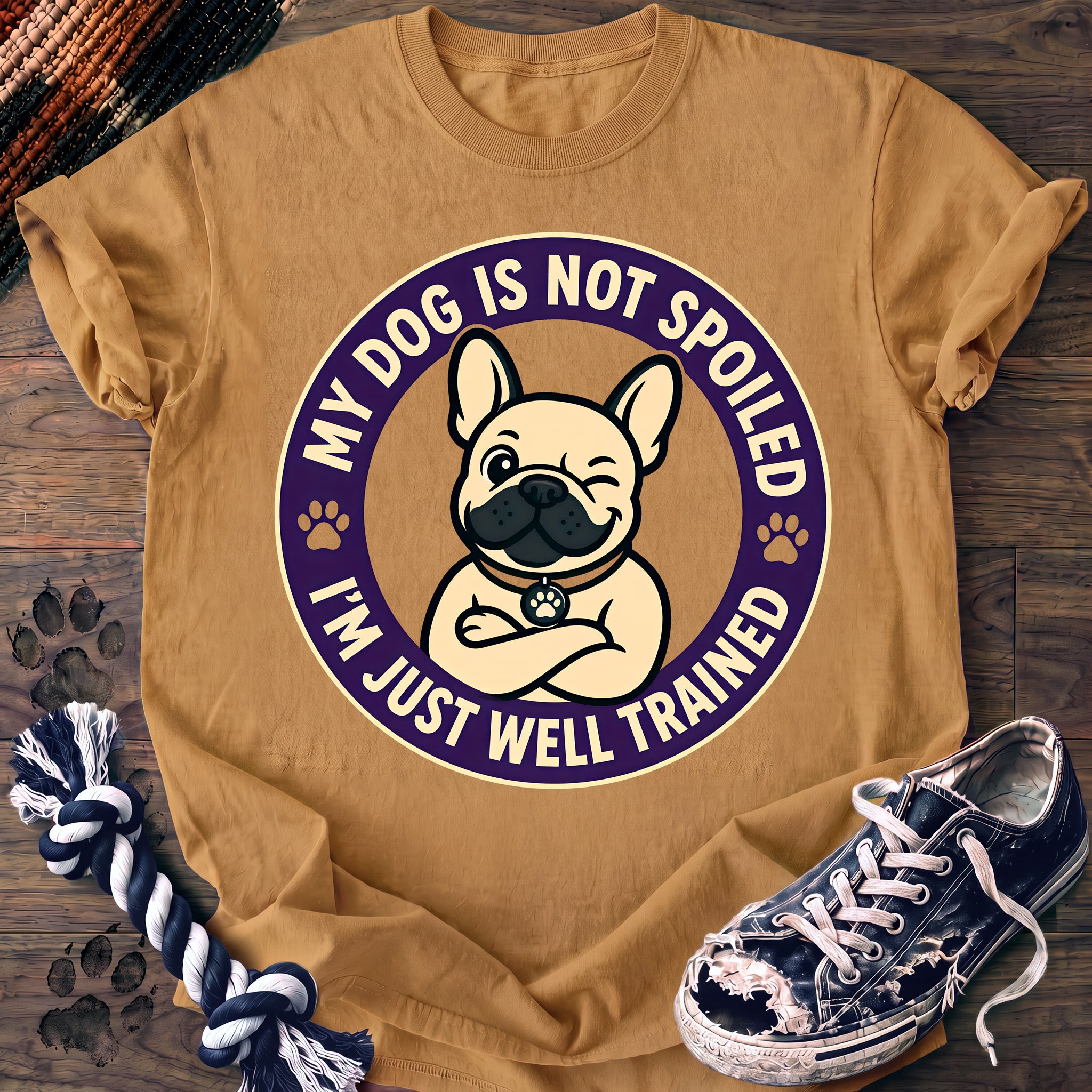PAWSSION CLUB t-shirt in Mustard color - SKU PC-0197