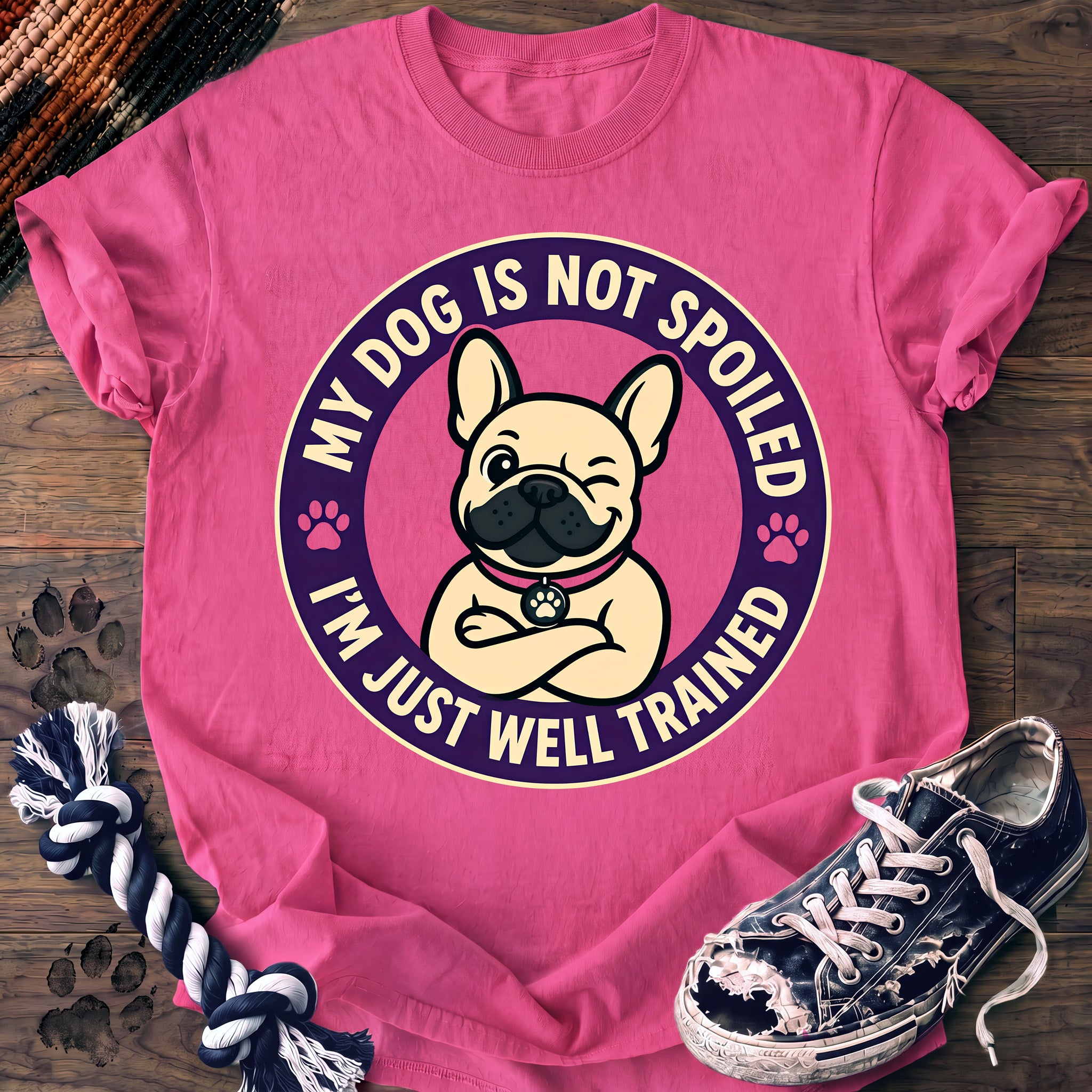 PAWSSION CLUB t-shirt in NeonPink color - SKU PC-0197