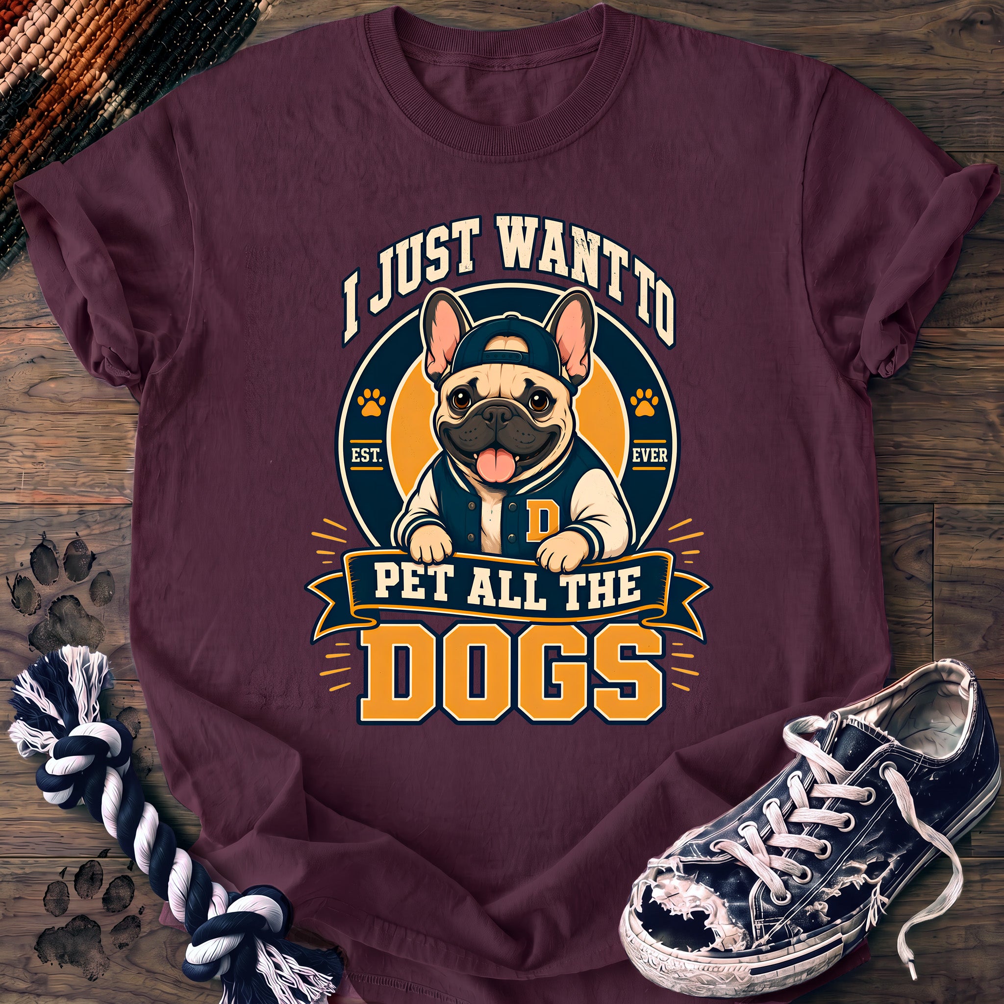 PAWSSION CLUB t-shirt in Berry color - SKU PC-0198