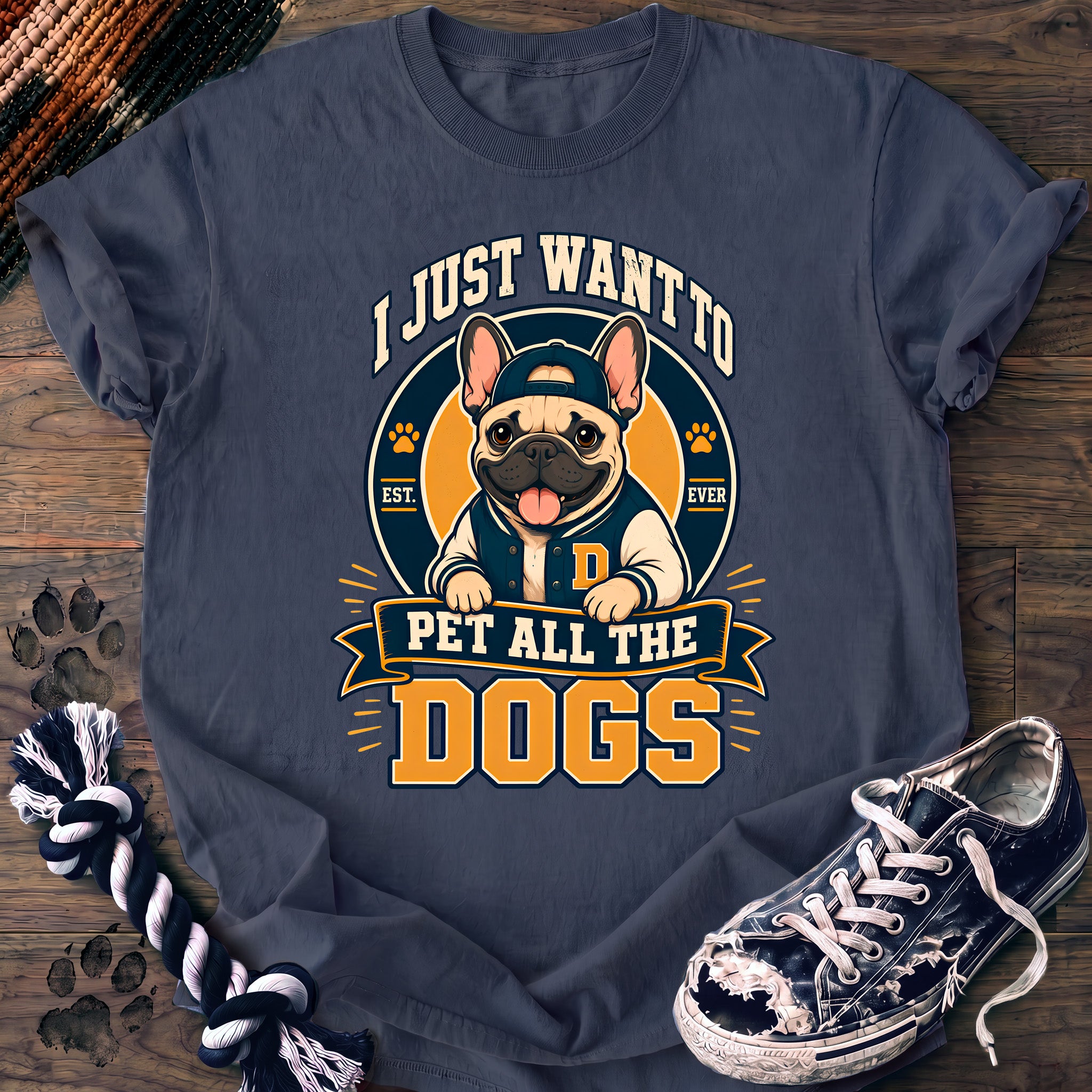 PAWSSION CLUB t-shirt in BlueJean color - SKU PC-0198