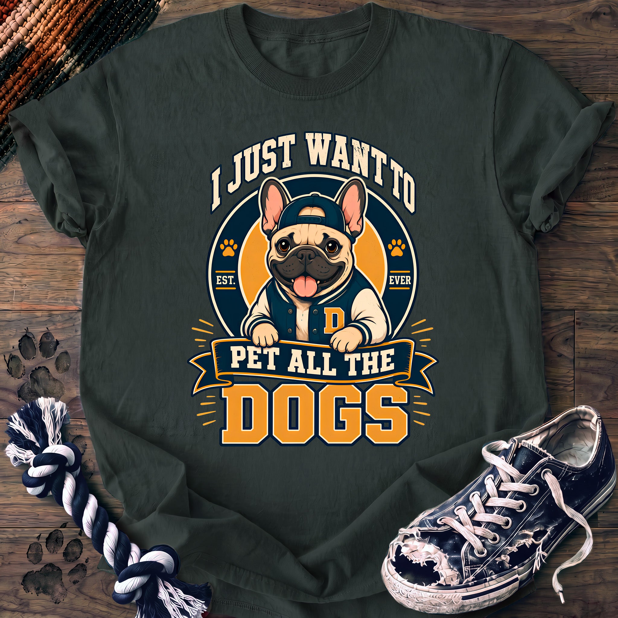 PAWSSION CLUB t-shirt in BlueSpruce color - SKU PC-0198