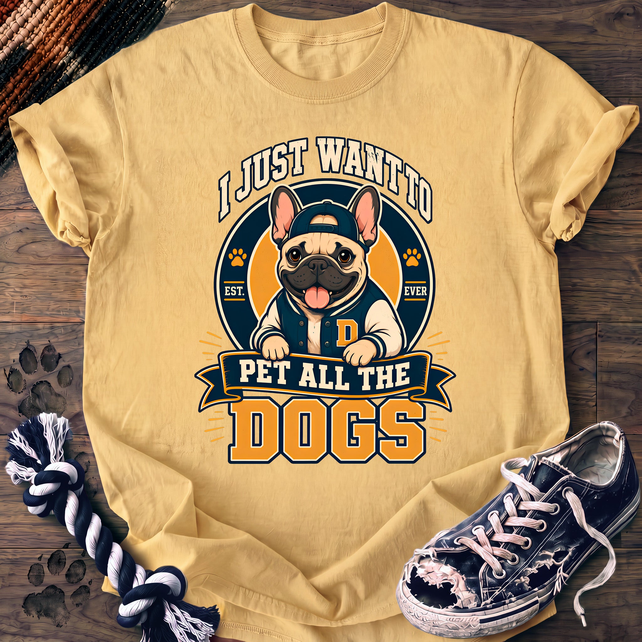 PAWSSION CLUB t-shirt in Butter color - SKU PC-0198