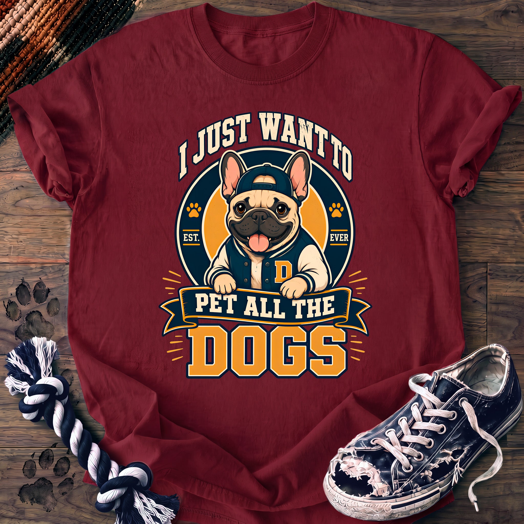 PAWSSION CLUB t-shirt in Crimson color - SKU PC-0198