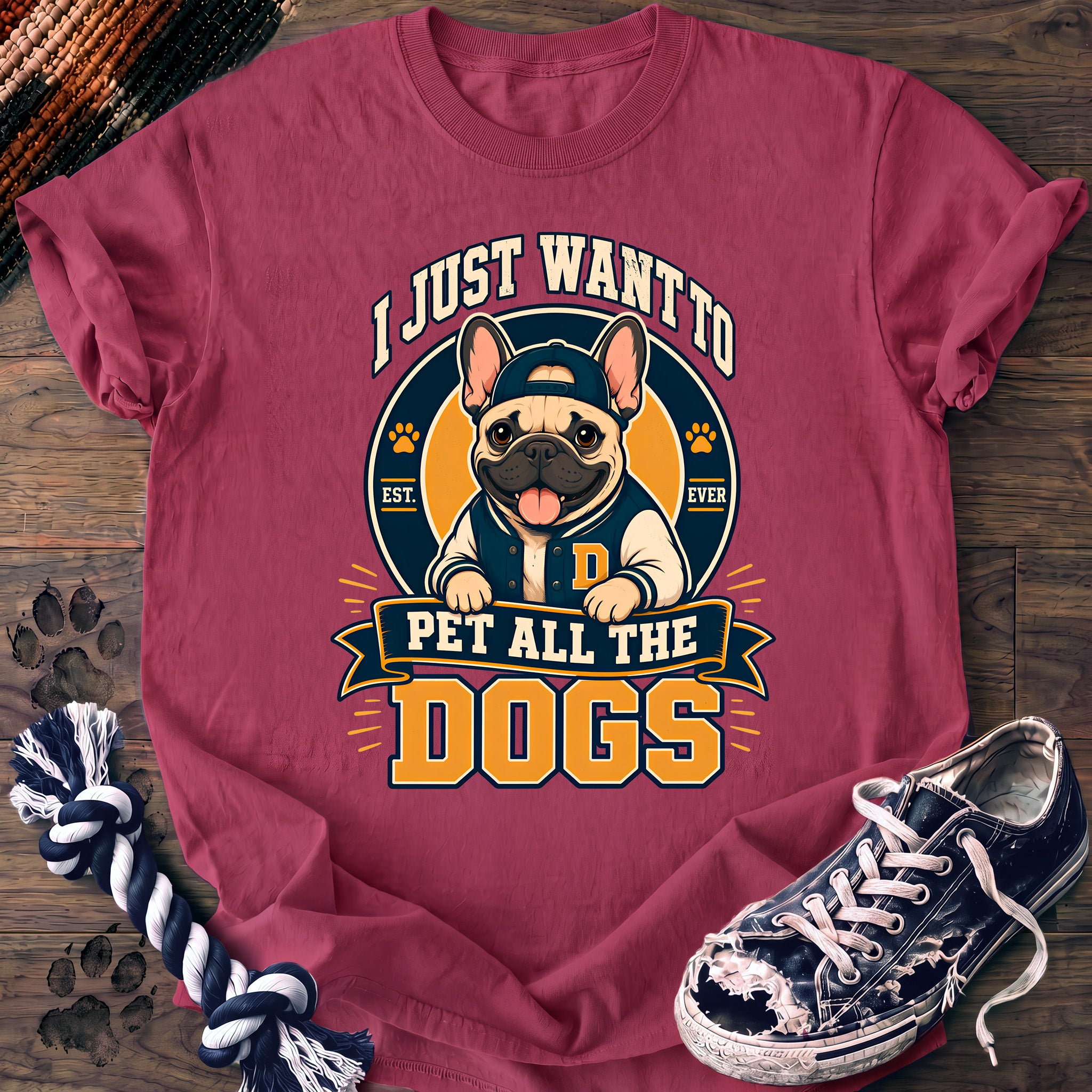 PAWSSION CLUB t-shirt in Crunchberry color - SKU PC-0198